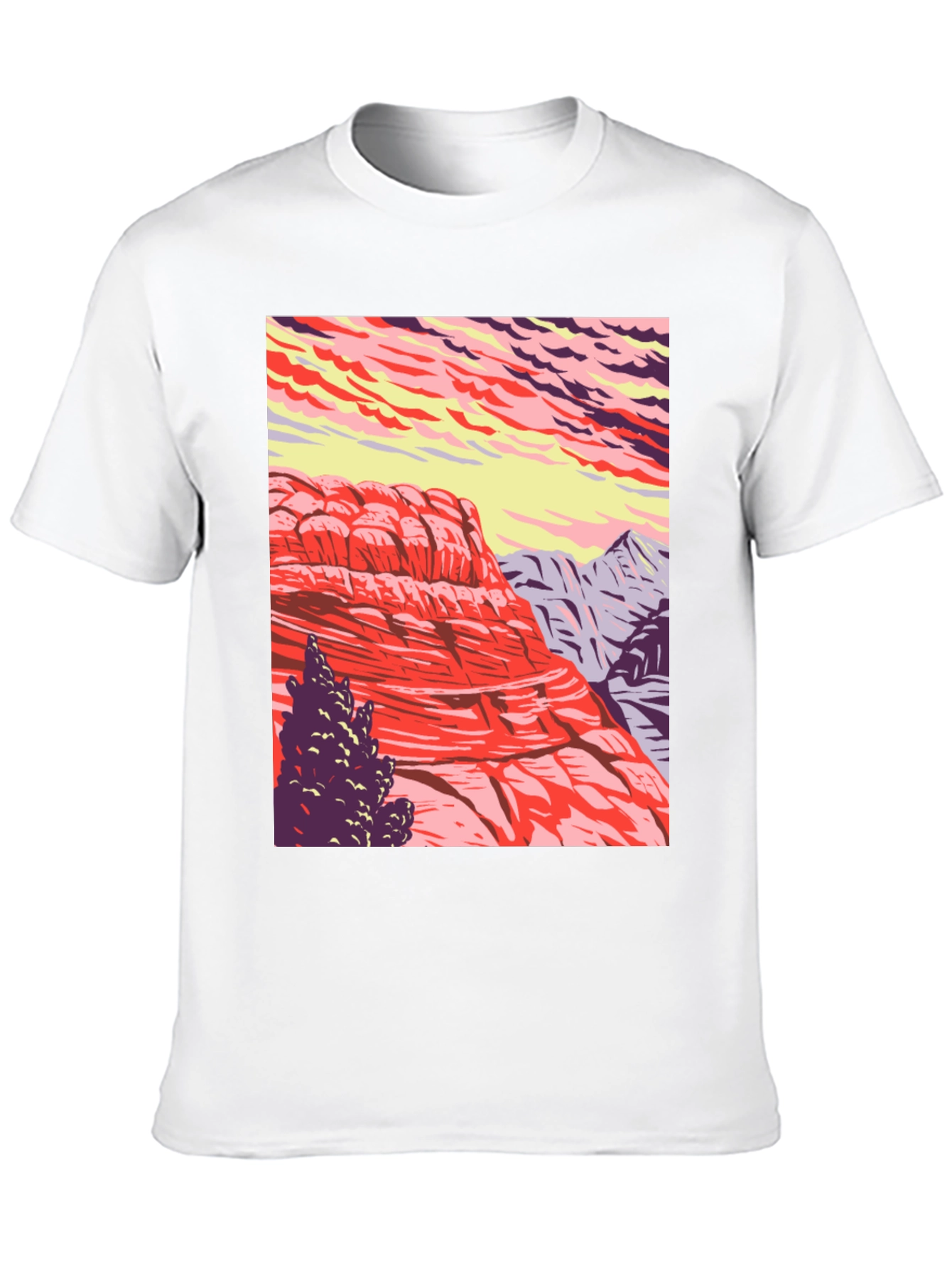 Black Mountain Landscape Graphic Tee - Nature Inspired Black T-Shirt view 10
