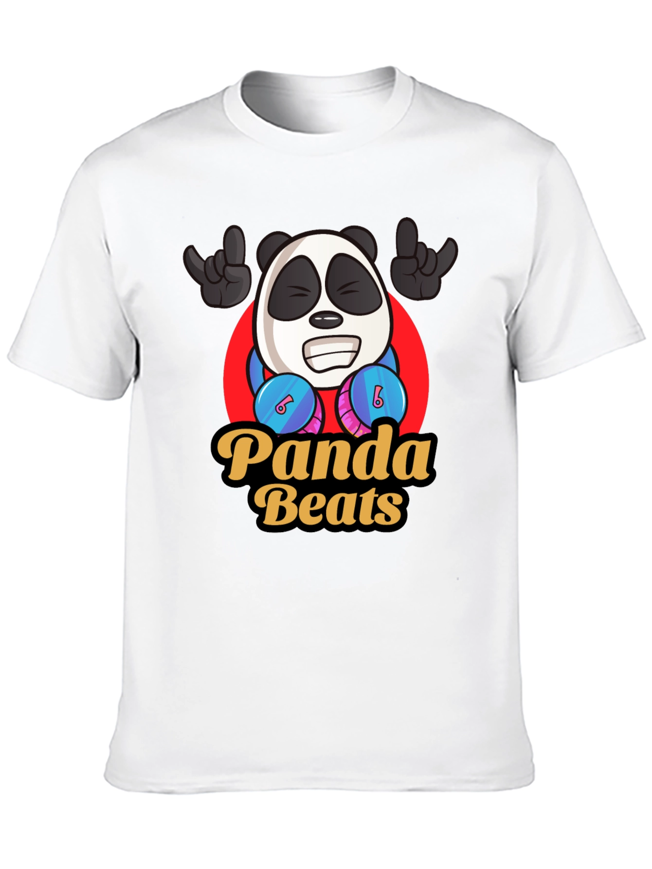 Black Panda Beats T-Shirt - Cool Graphic Tee view 10
