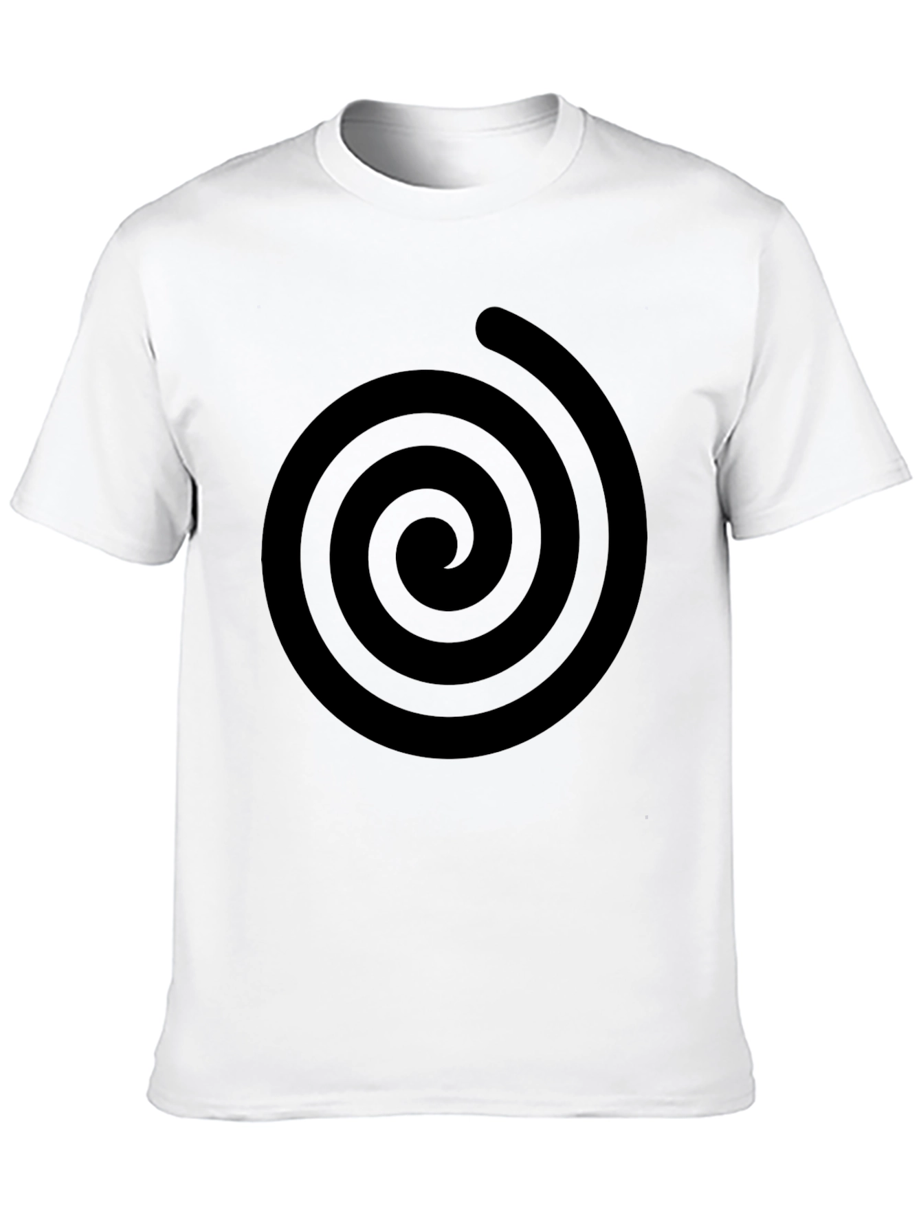 Black Spiral Graphic Black T-Shirt - Modern Casual Style view 10