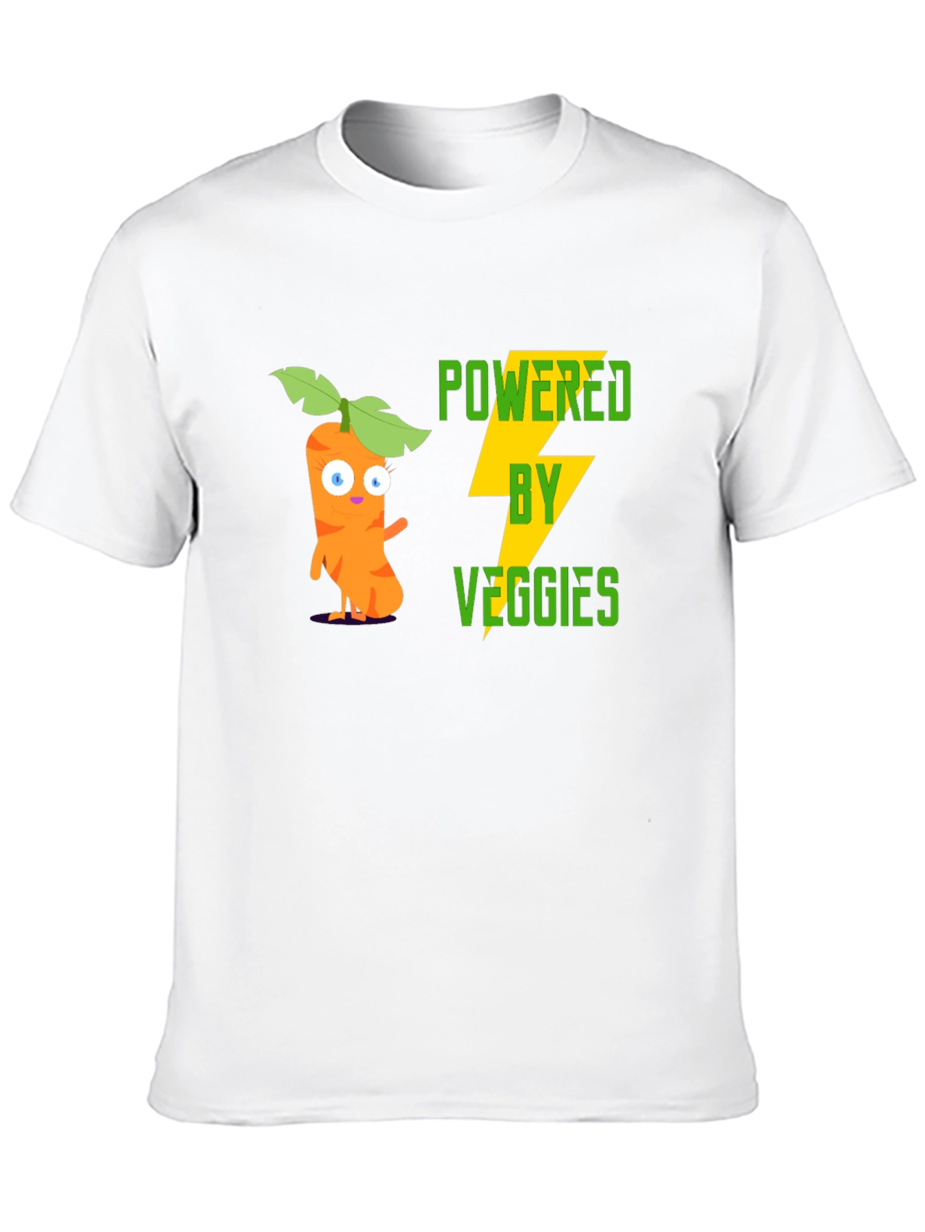 Black Powered by Veggies Graphic Tee - Black view 10