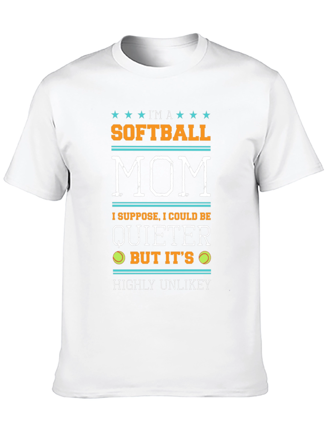 Black Softball Mom Graphic Tee - I'ma Quiet(er) but It's Highly Unlikely view 10