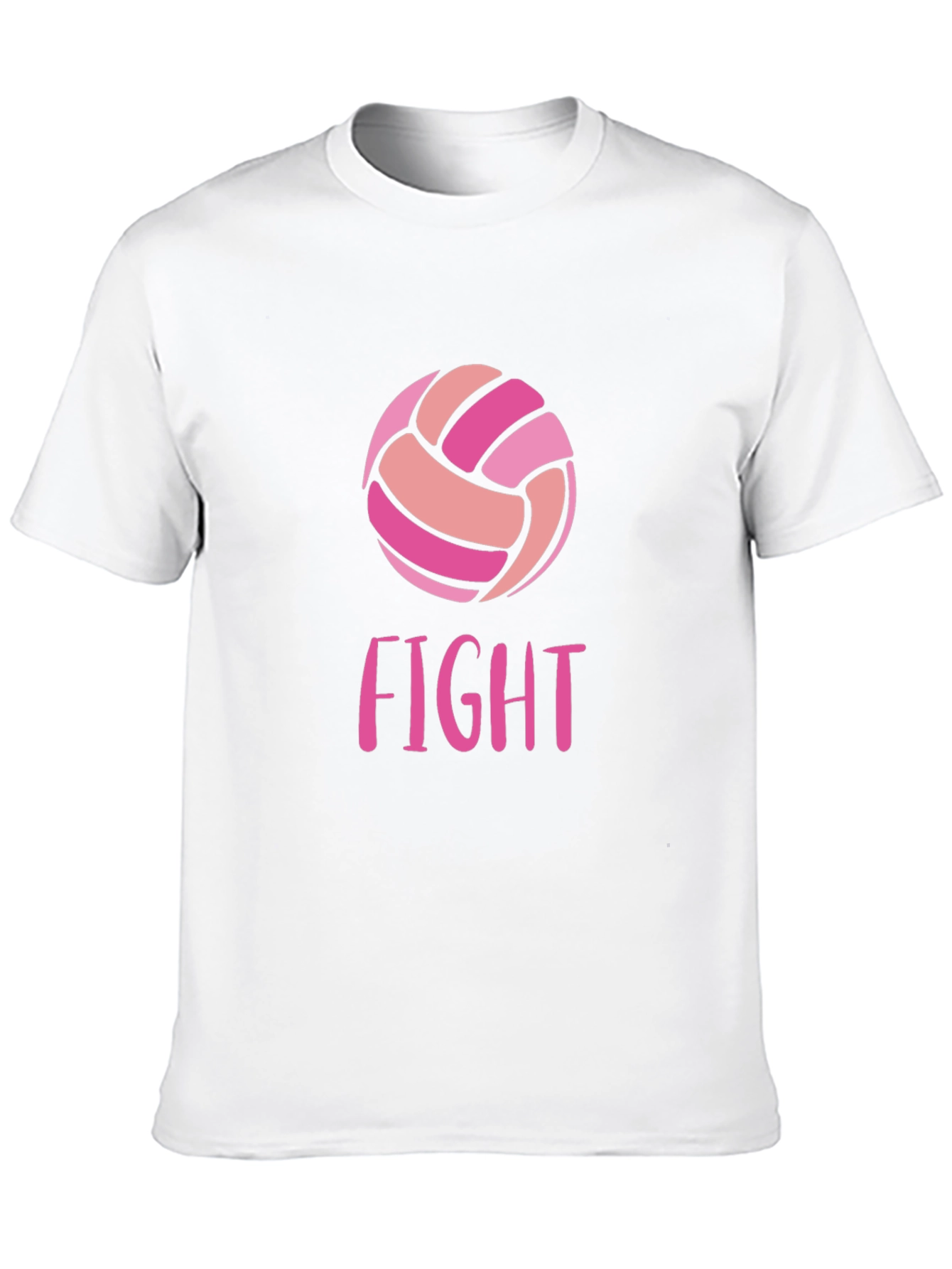 Black Volleyball Fight T-Shirt Breast Cancer Awareness view 10