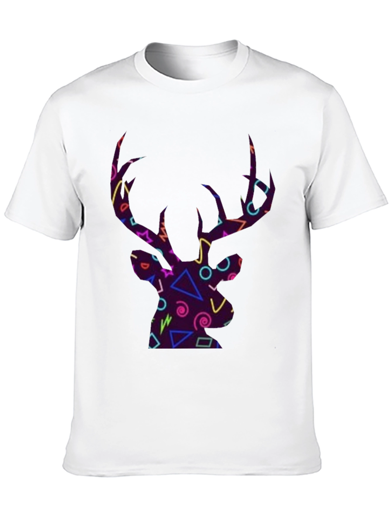 Black Retro Deer Head Graphic T-Shirt view 10