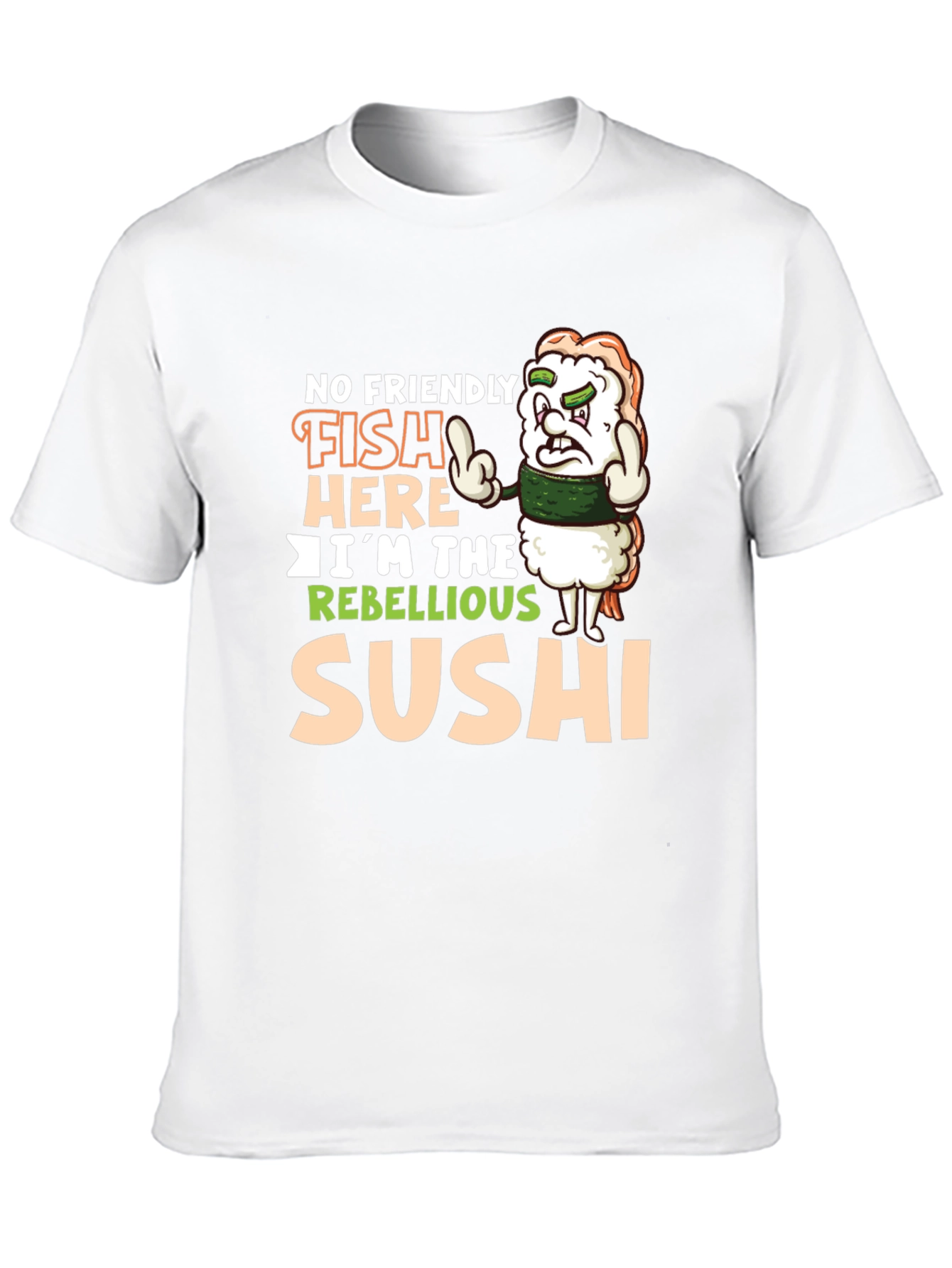 Black Rebellious Sushi Graphic Tee view 10