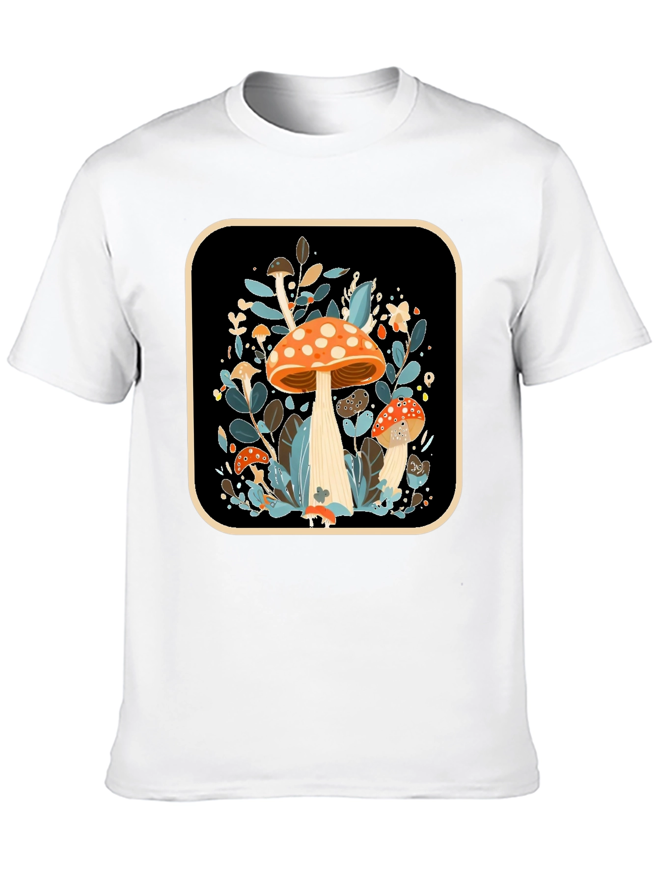 Black Mushroom Graphic Tee - Nature Inspired Style view 10