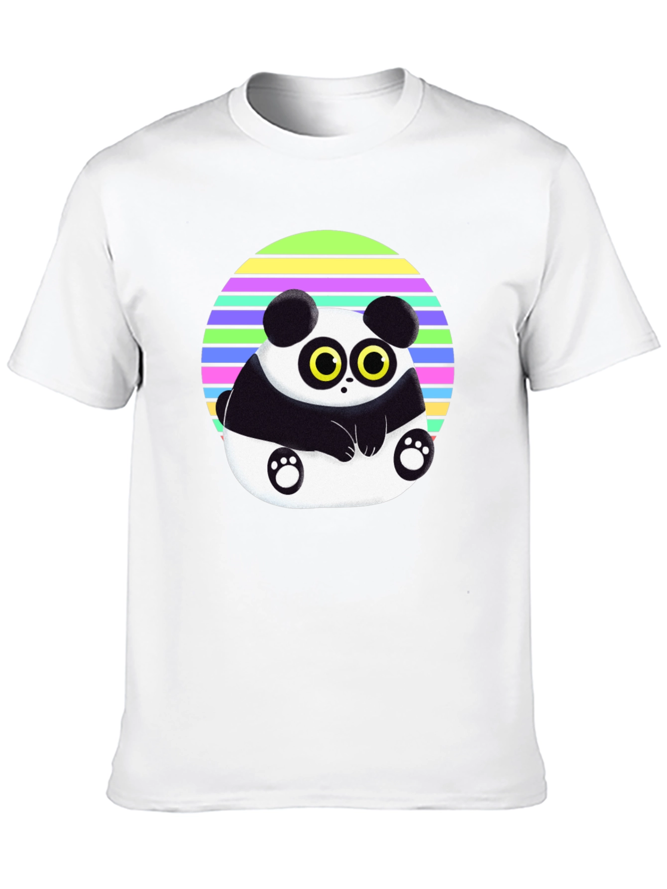 Black Retro Panda T-Shirt - Cute Cartoon Animal Graphic Tee view 10