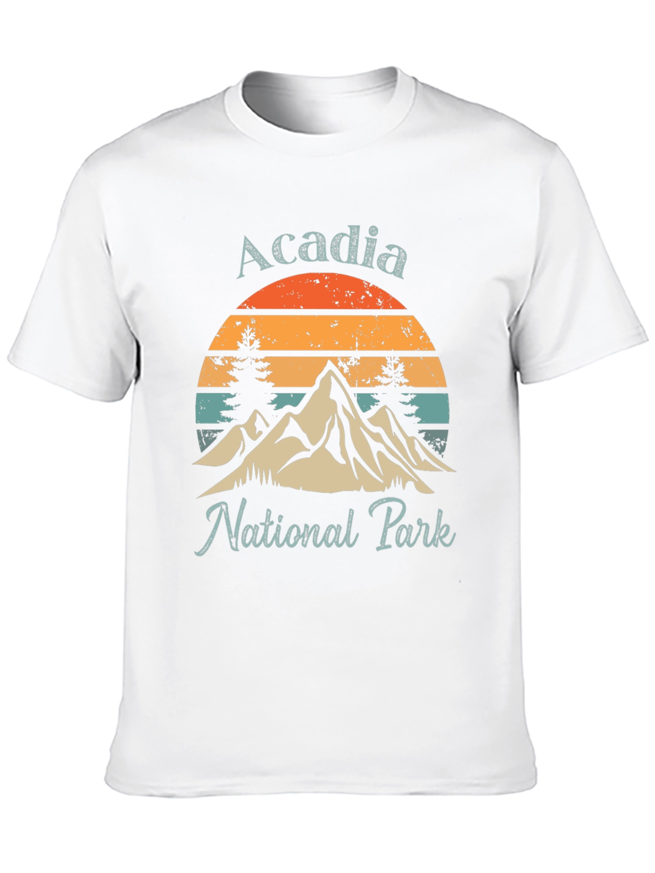 Black Acadia National Park Graphic Tee - Retro Mountain Design view 10