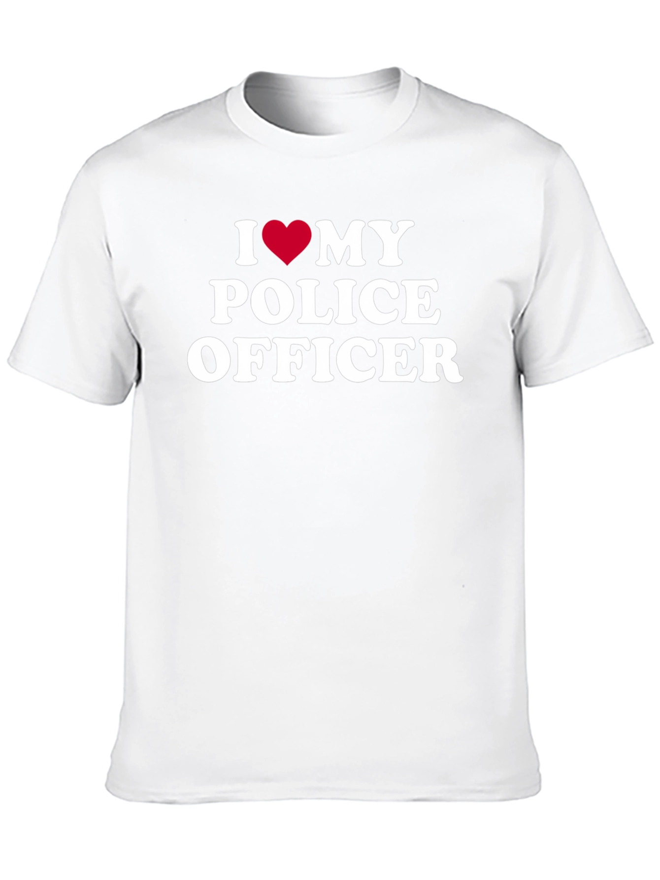 Black I Heart My Police Officer T-Shirt - Show Your Support view 10