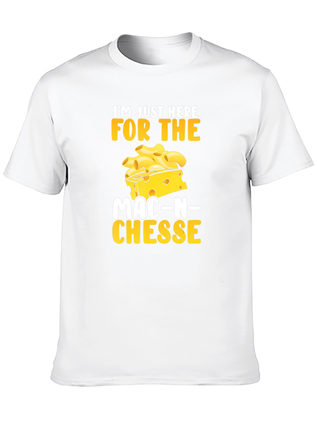 Black Mac-N-Cheese Lover T-Shirt: Just Here For the Food! view 10