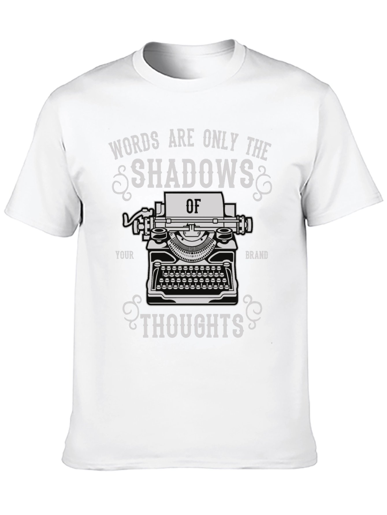 Black Shadows of Thoughts Typewriter T-Shirt view 10