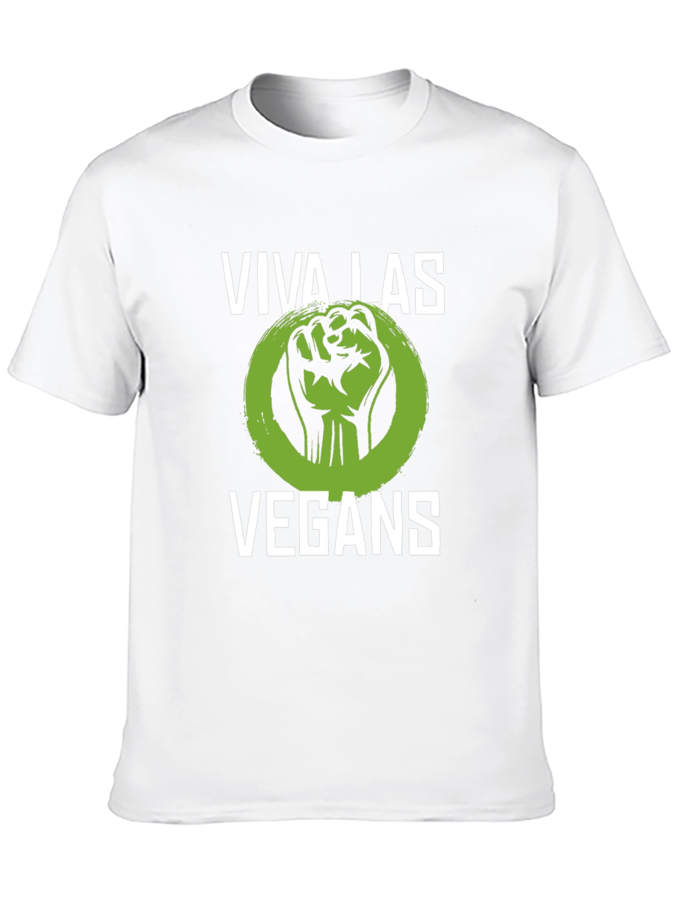 Black Viva Las Vegans Black T-Shirt - Vegan Activism Apparel view 10