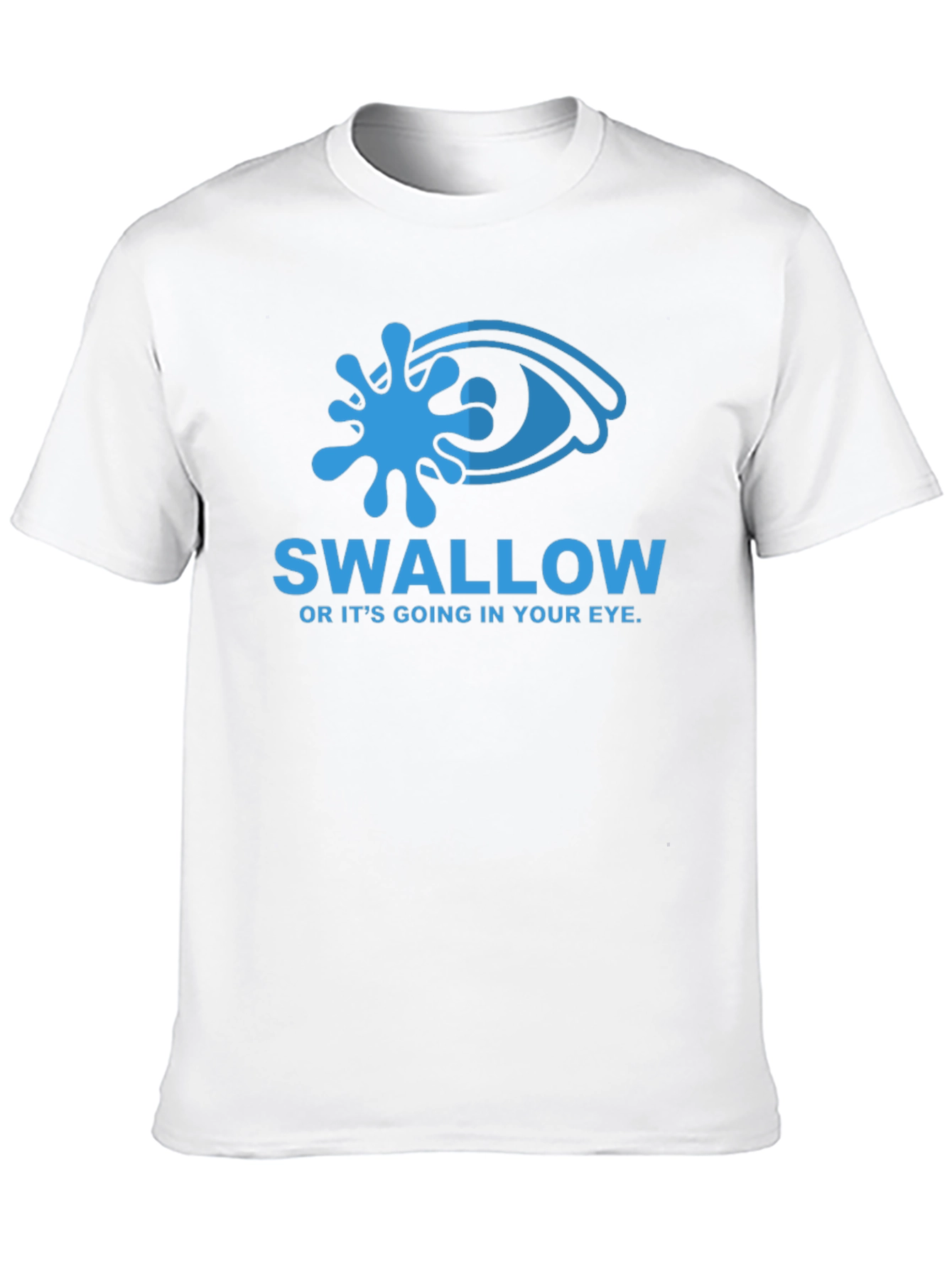 Black Swallow T-Shirt: Humorous Eye Graphic Tee view 10