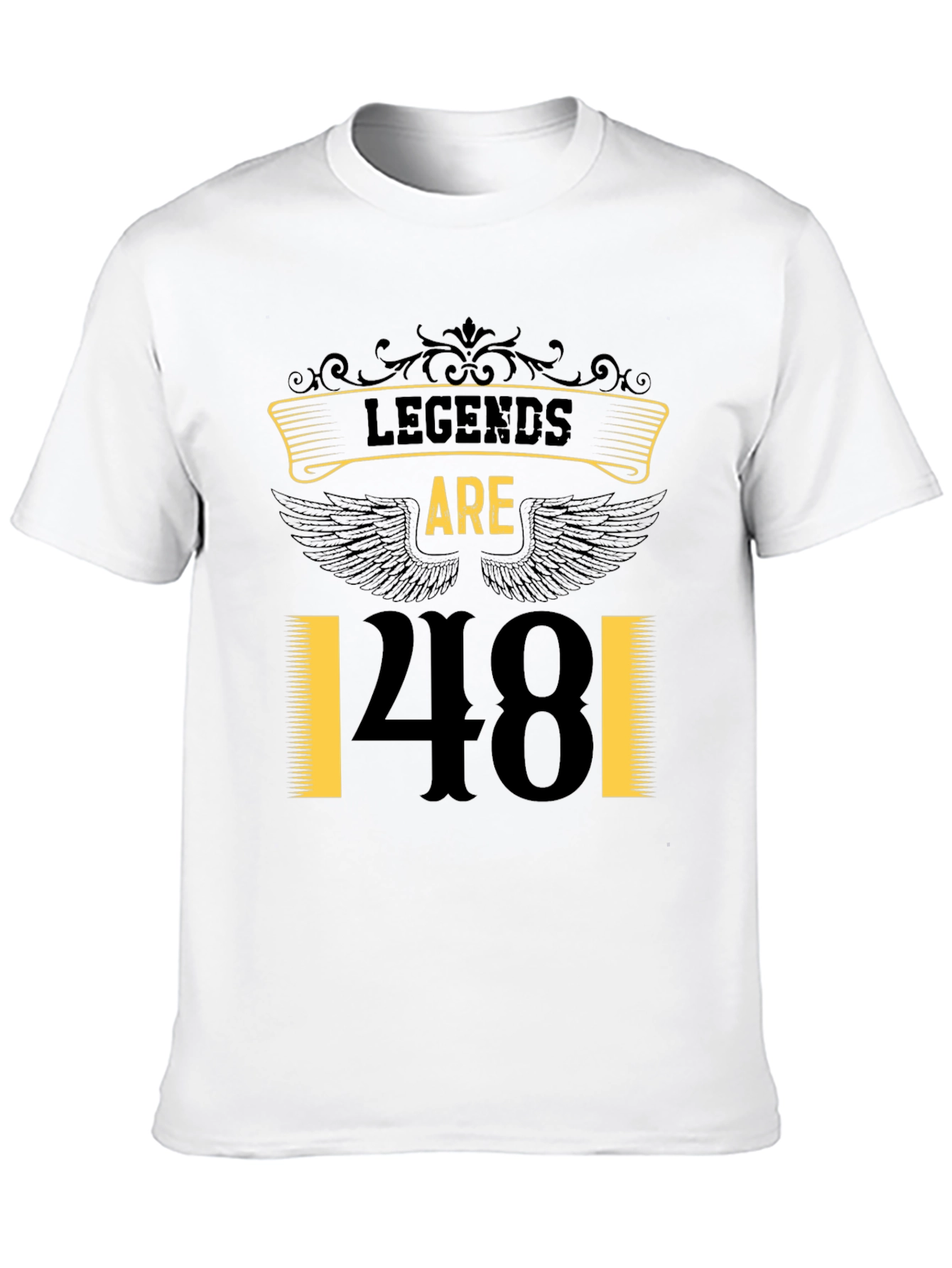Black Legends Are 48 T-Shirt Birthday Gift view 10