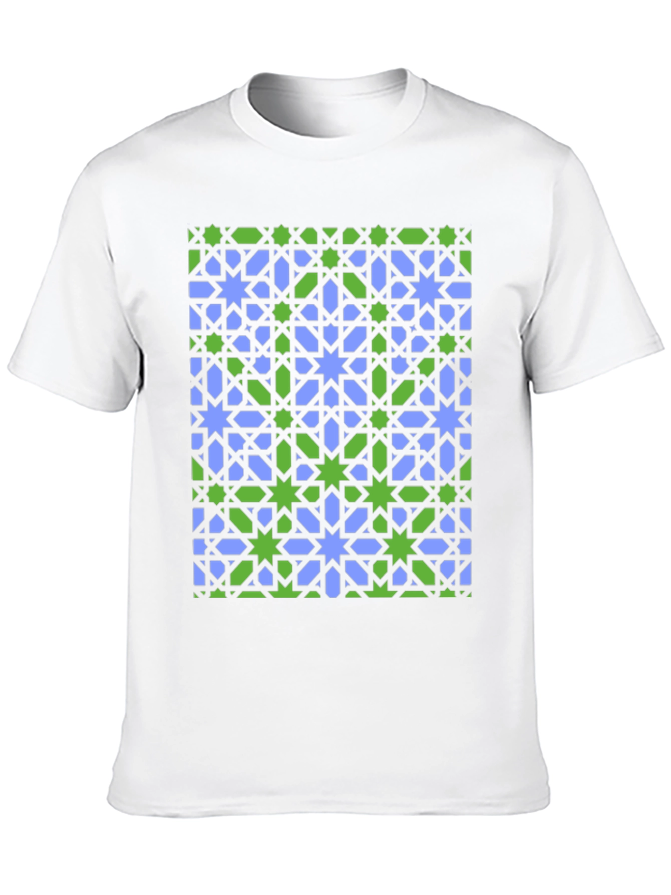 Black Geometric Star Pattern T-Shirt view 10
