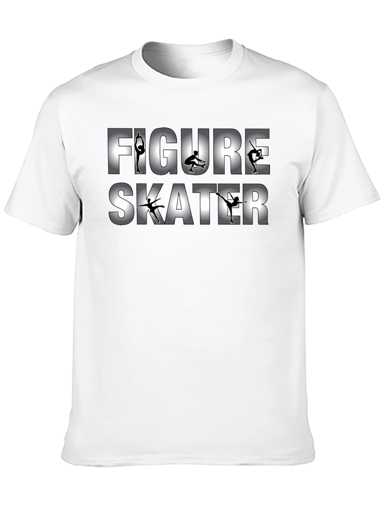 Black Figure Skater Graphic Print T-Shirt - Black view 10