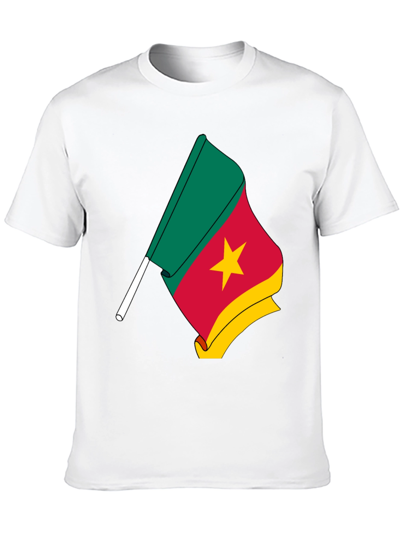 Black Cameroon Flag Graphic Tee - Black view 10