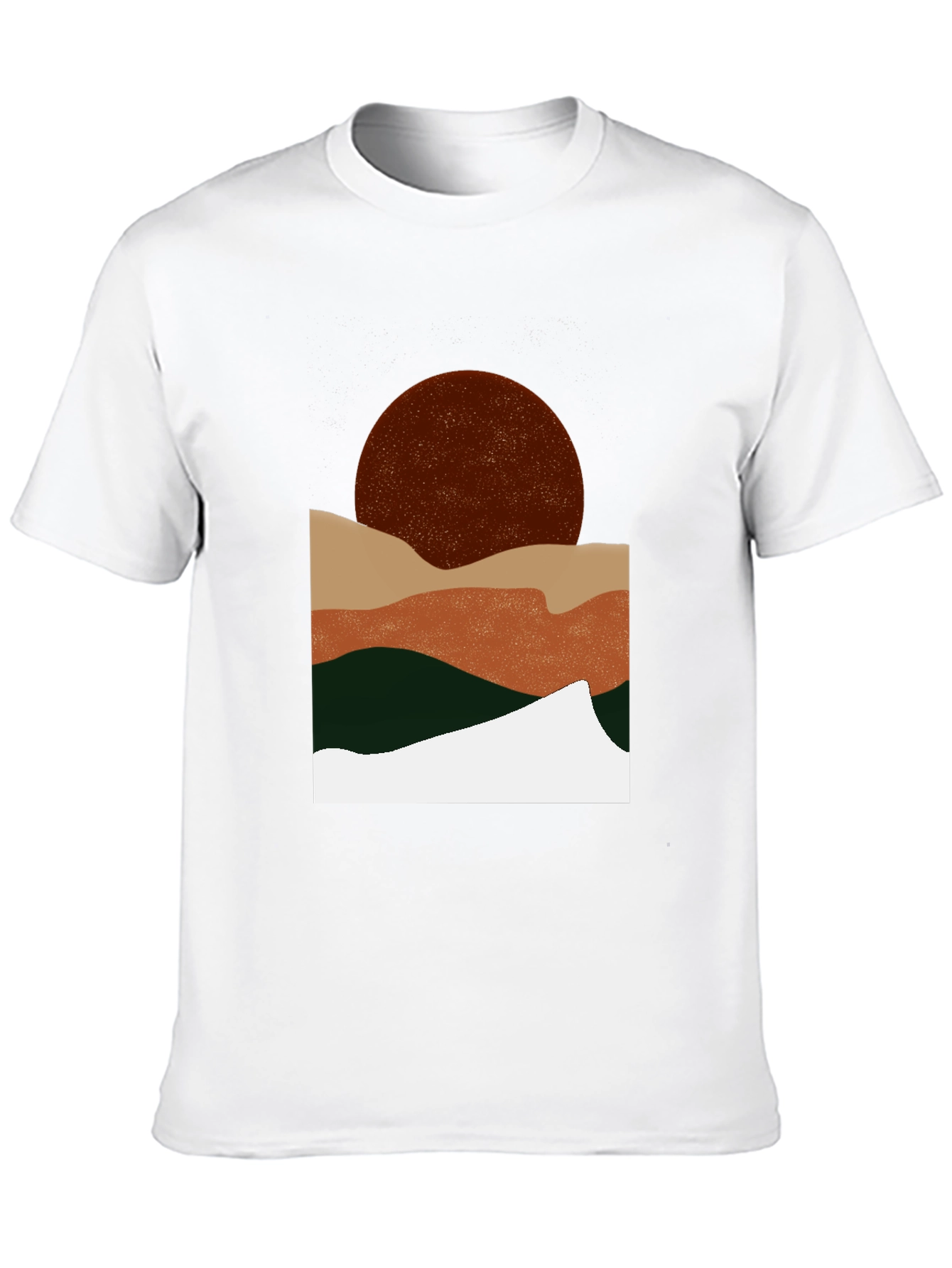 Black Abstract Landscape Graphic T-Shirt view 10