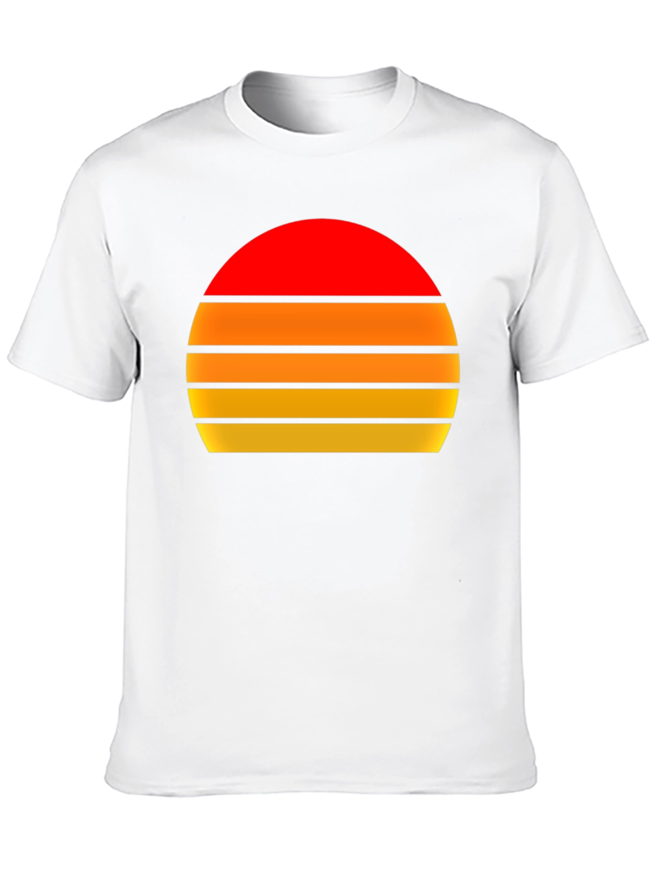 Black Retro Sunset Graphic Tee - Vintage Style T-Shirt view 10