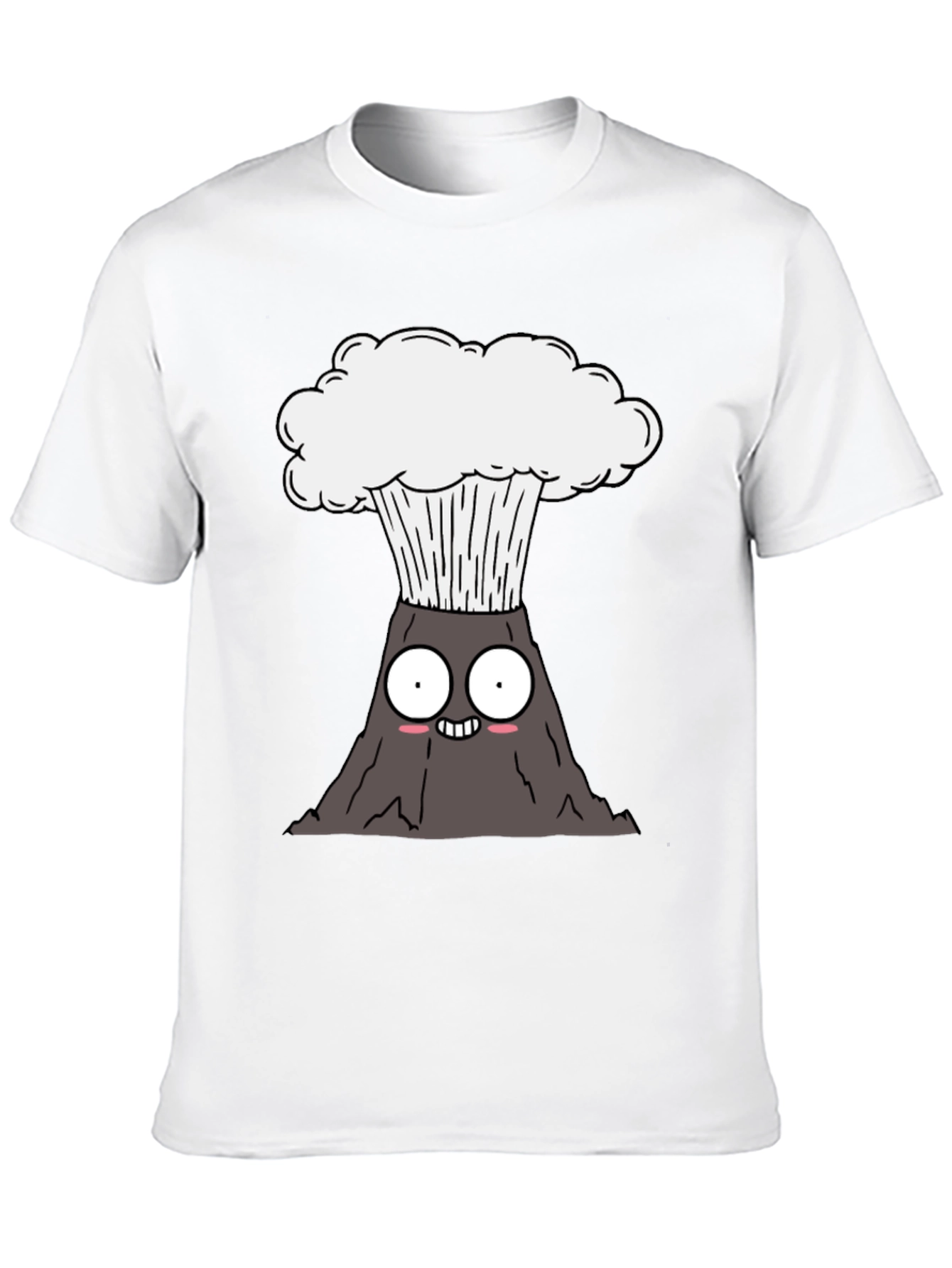 Black Kawaii Volcano Explosion T-Shirt - Black view 10