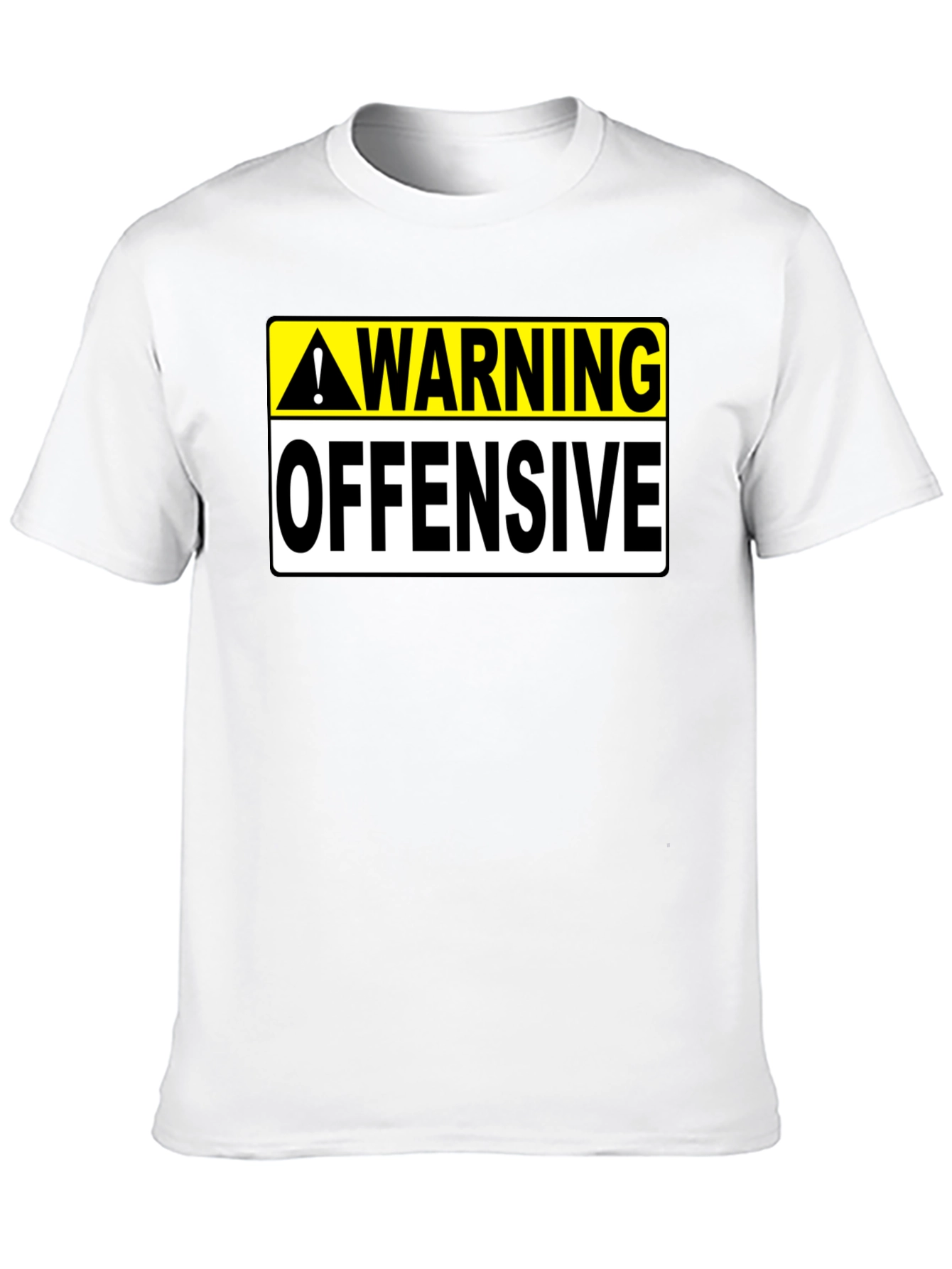 Black Warning Offensive Graphic T-Shirt view 10