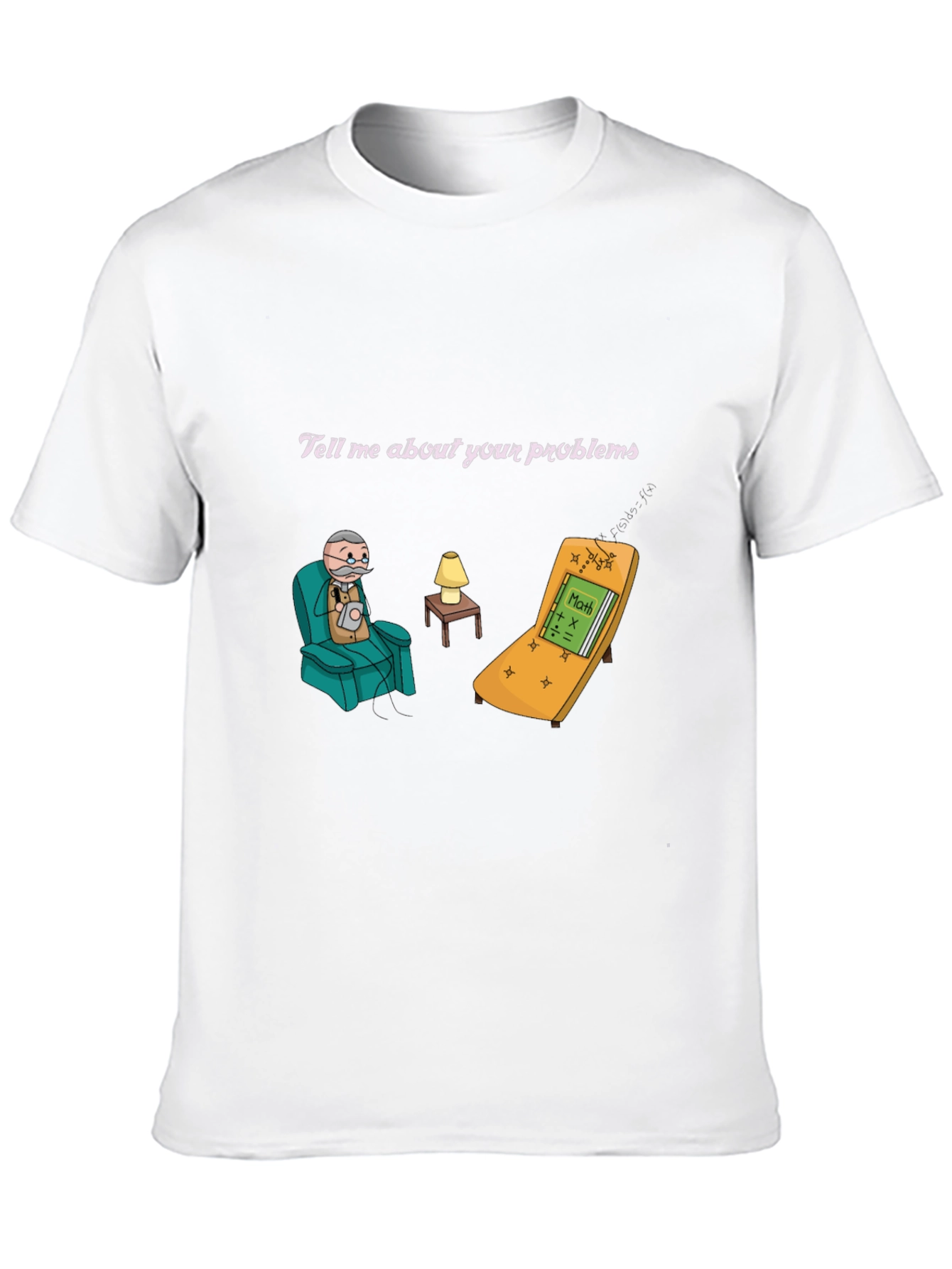 Black Math Problems Therapy T-Shirt view 10