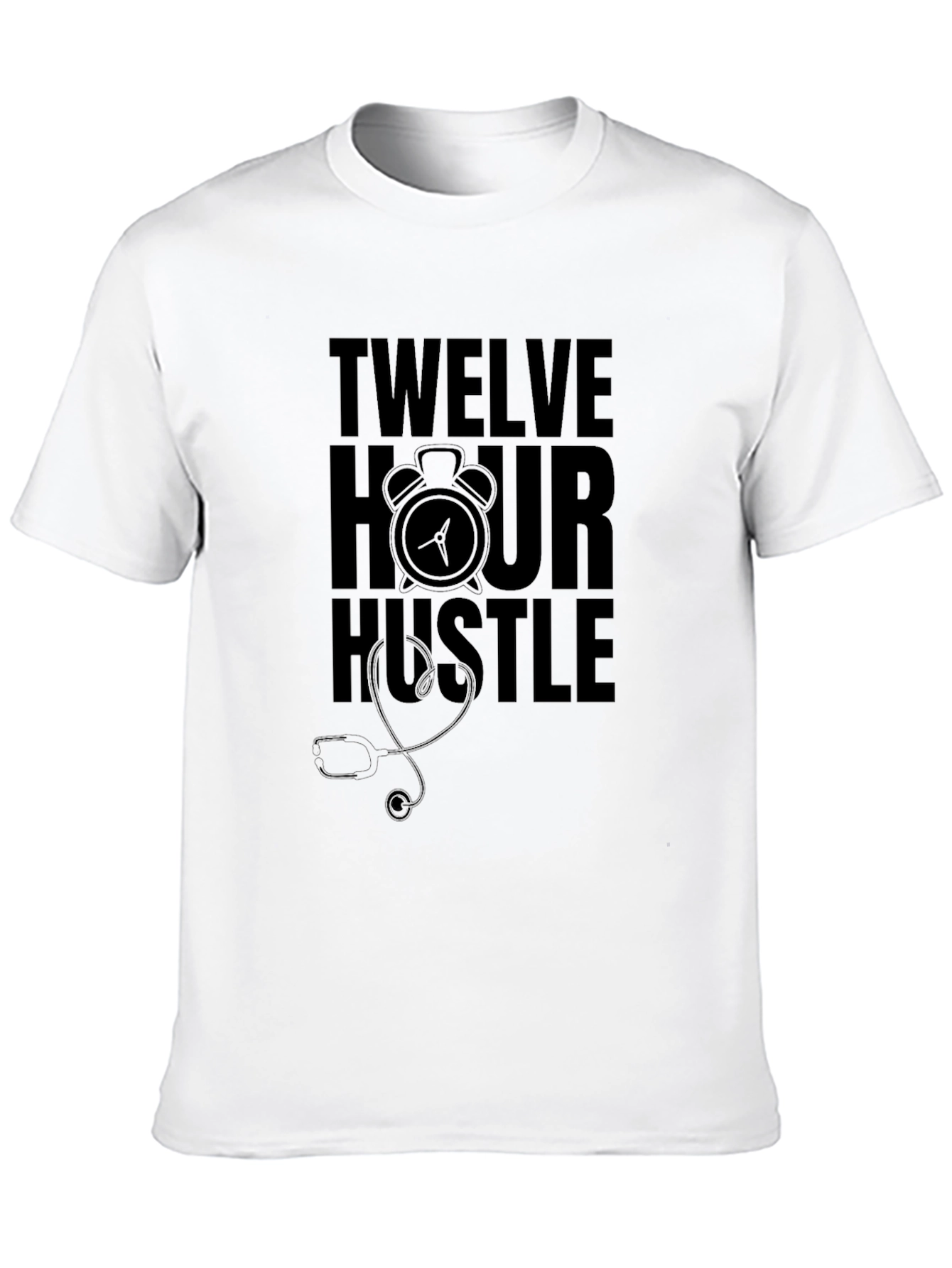 Black Twelve Hour Hustle Graphic Tee view 10