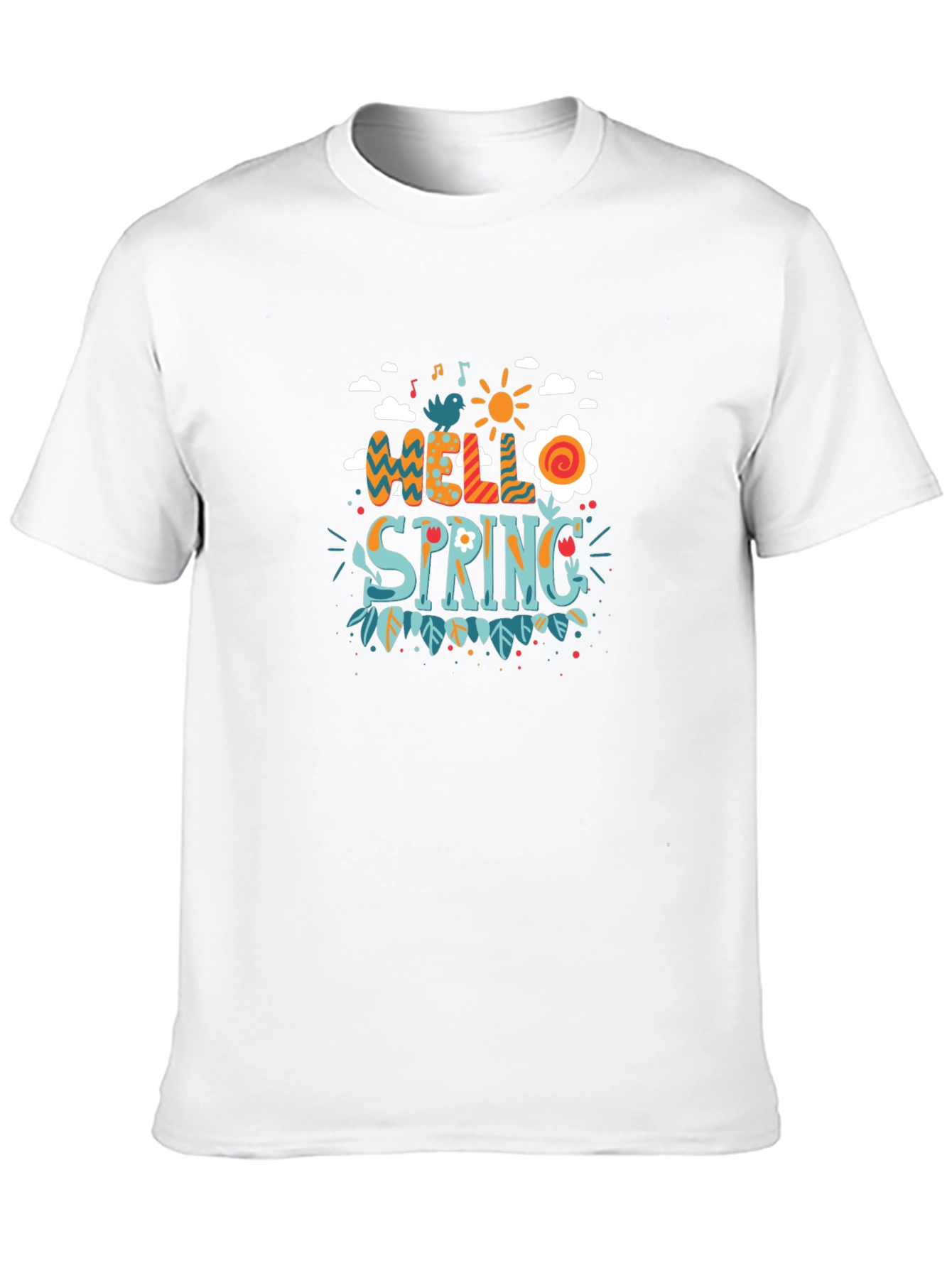 Hello Spring Graphic Tee - Black - 10