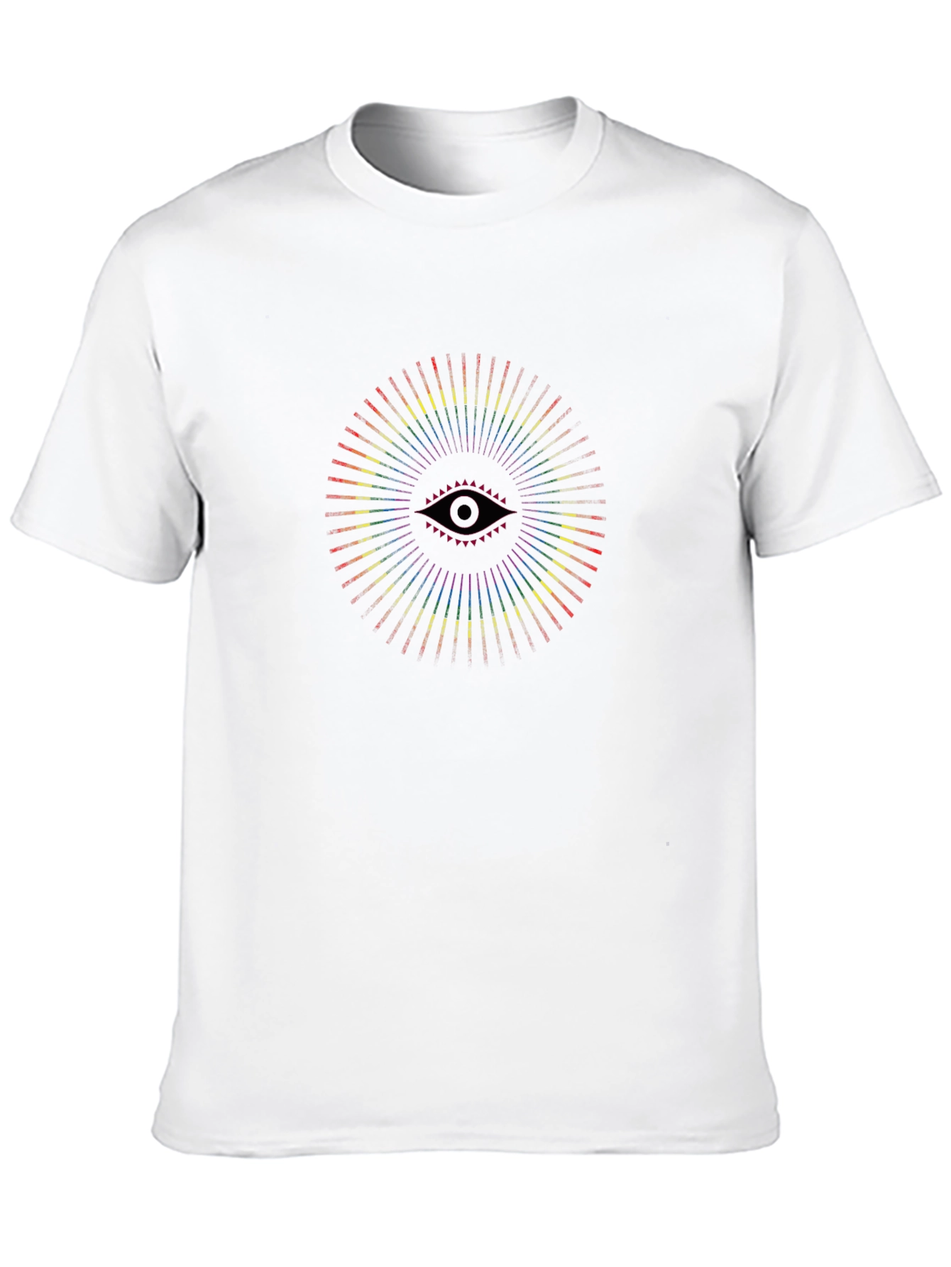 Black Eye Mandala Graphic Tee - Unisex Black T-Shirt view 10