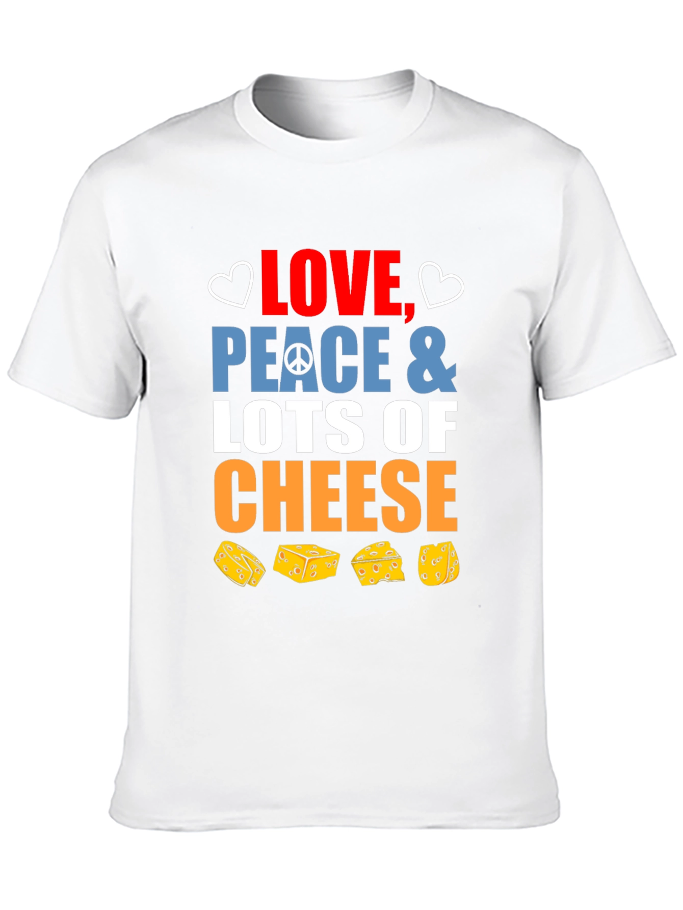Love Peace and Cheese Graphic T-Shirt - 10