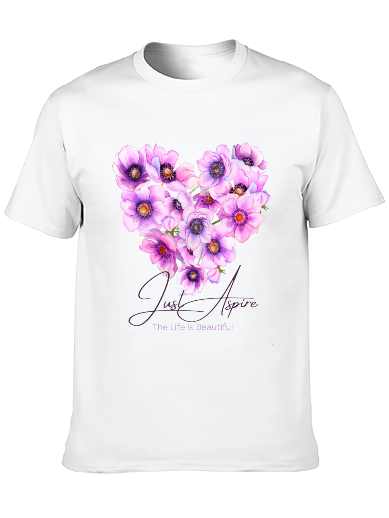 Floral Heart T-Shirt: Just Aspire - 10