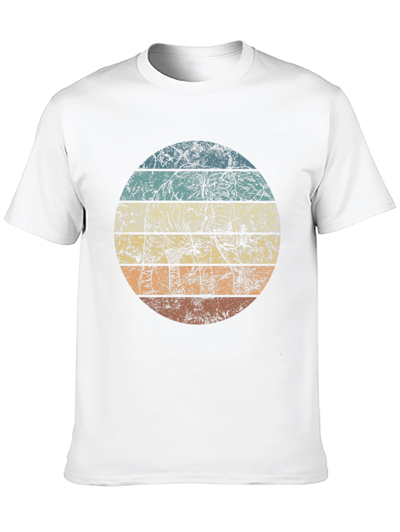 Black Retro Elephant Graphic Tee - Soft Cotton Blend view 10