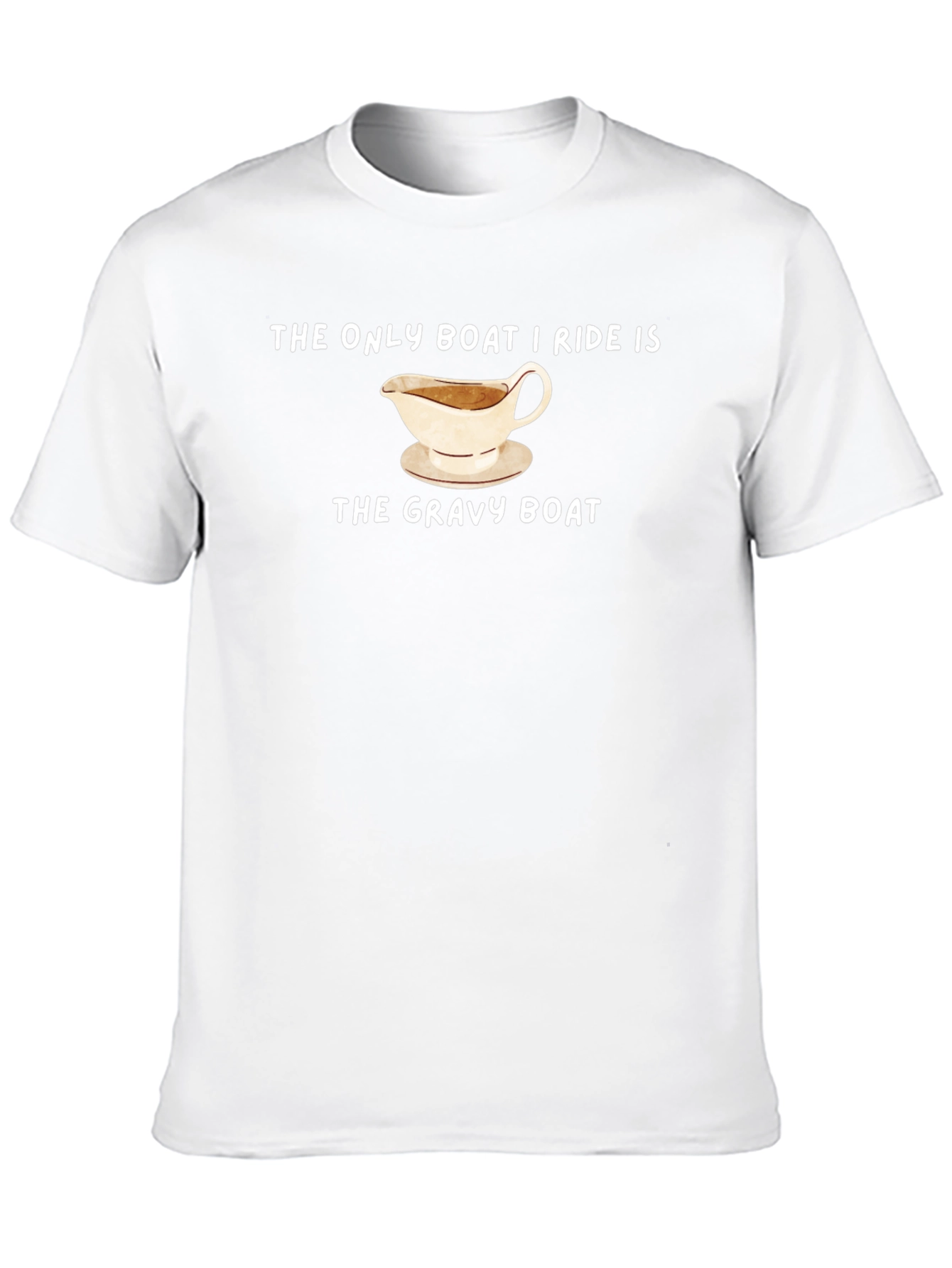 Black Funny Gravy Boat T-Shirt view 10