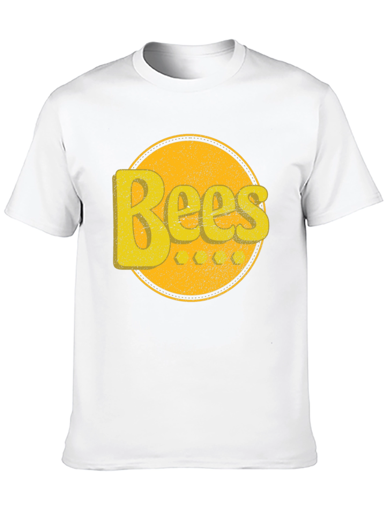 Black Bees Graphic T-Shirt - Retro Yellow Design view 10