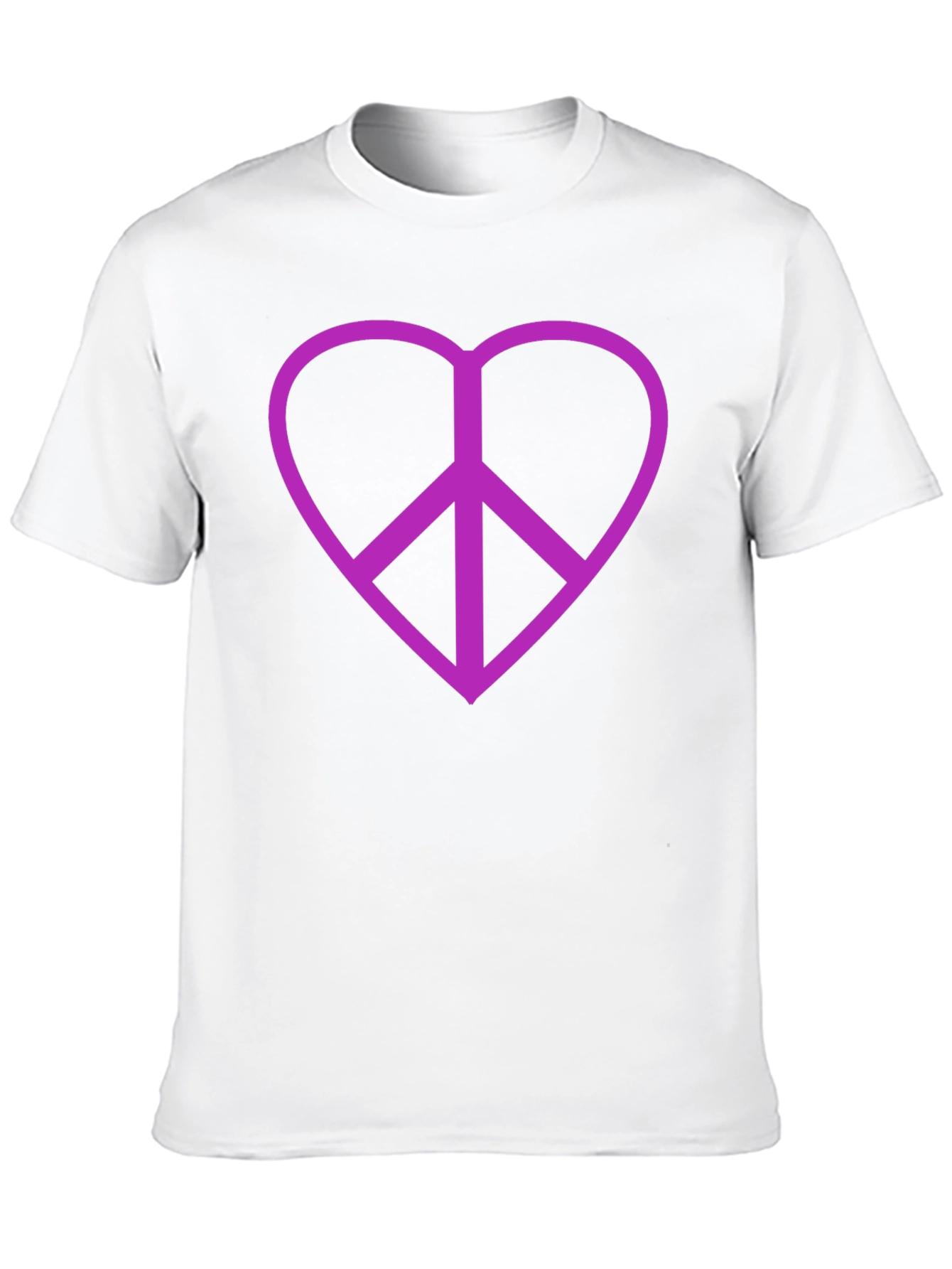 Black Peace Heart T-Shirt - Black Cotton Blend view 10