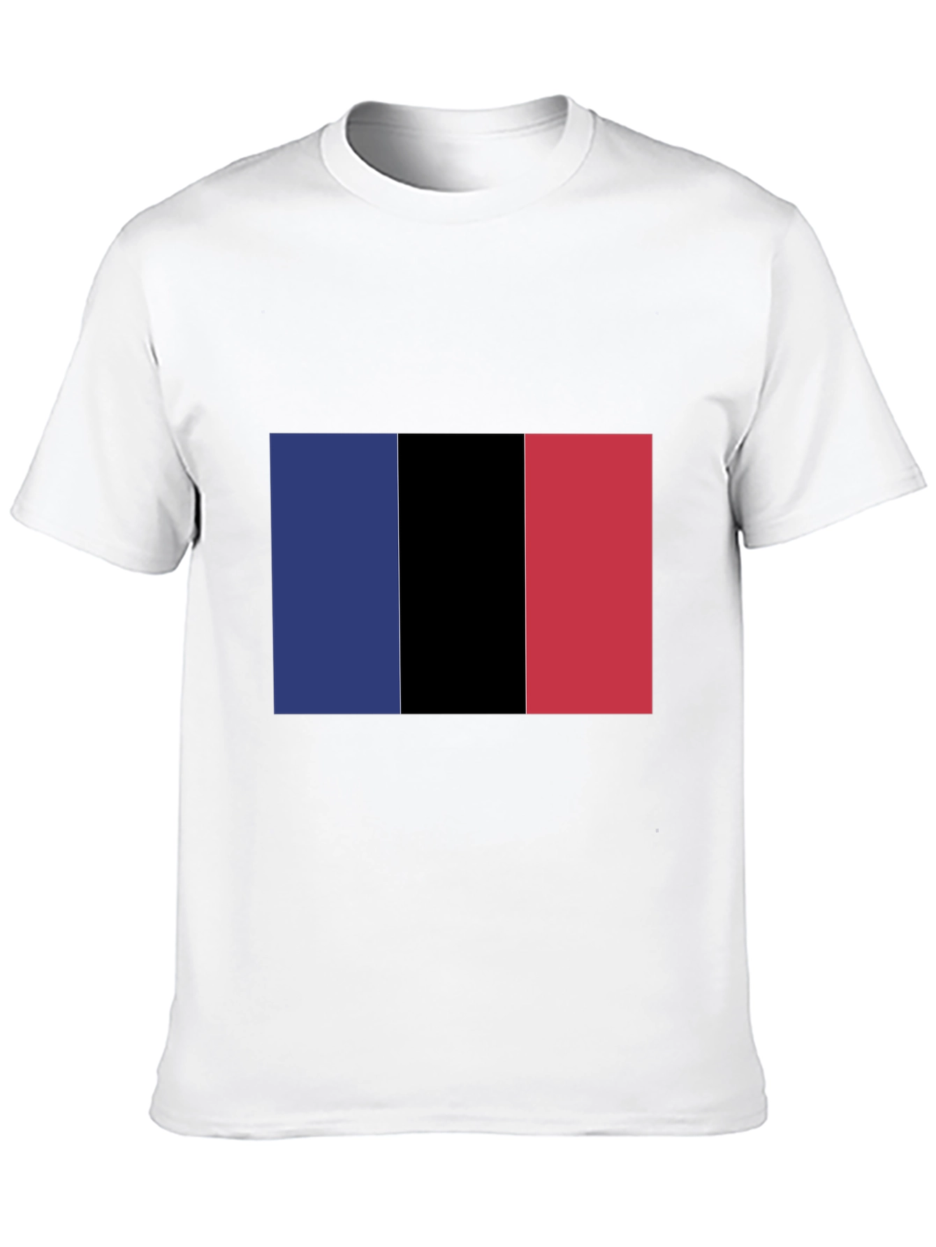 Black Graphic Tee with Vertical Color Block Design view 10