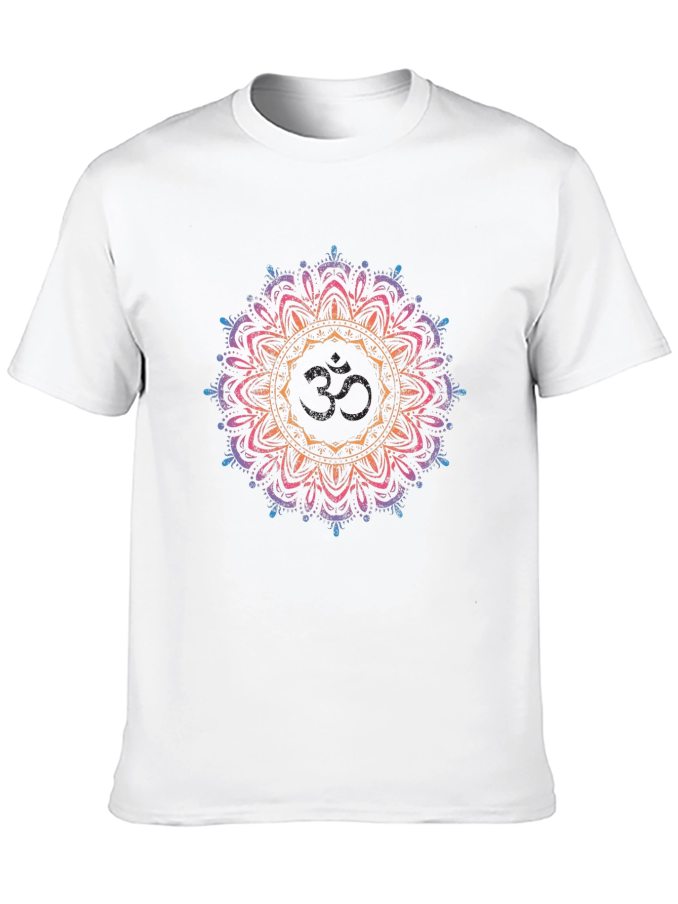 Om Mandala Graphic Tee - Black Cotton Comfort - 10