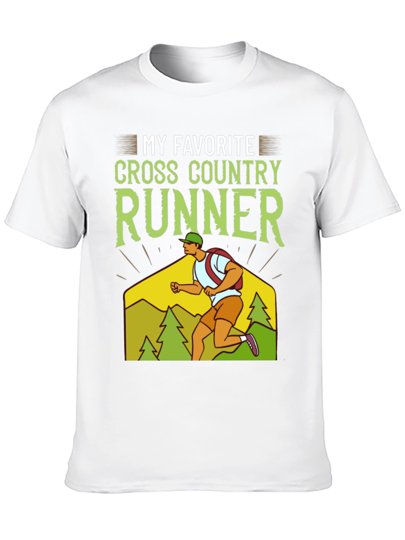 Black My Favorite Cross Country Runner Graphic T-Shirt view 10