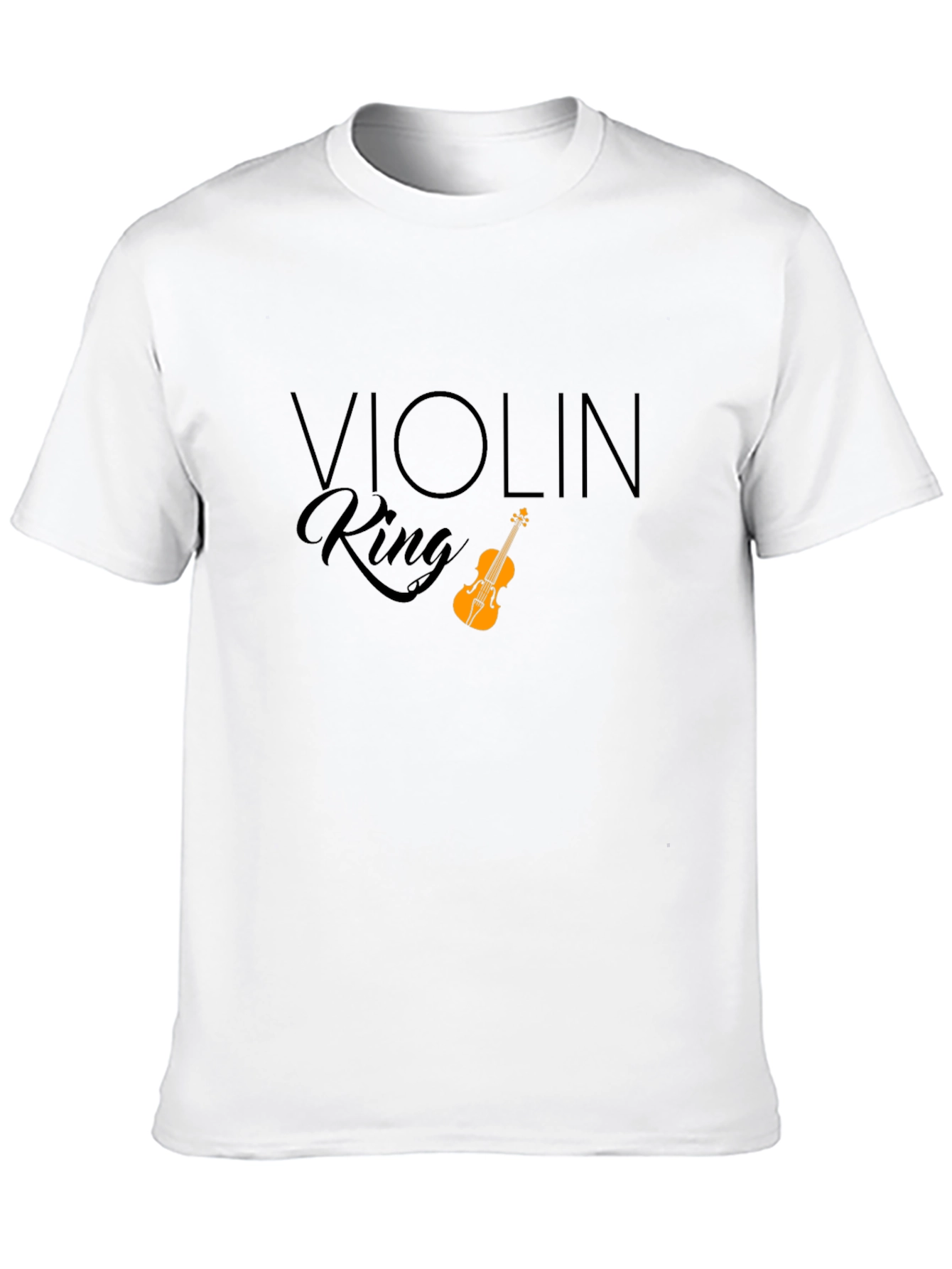 Black Violin King Graphic Tee - Musical Instrument T-Shirt view 10