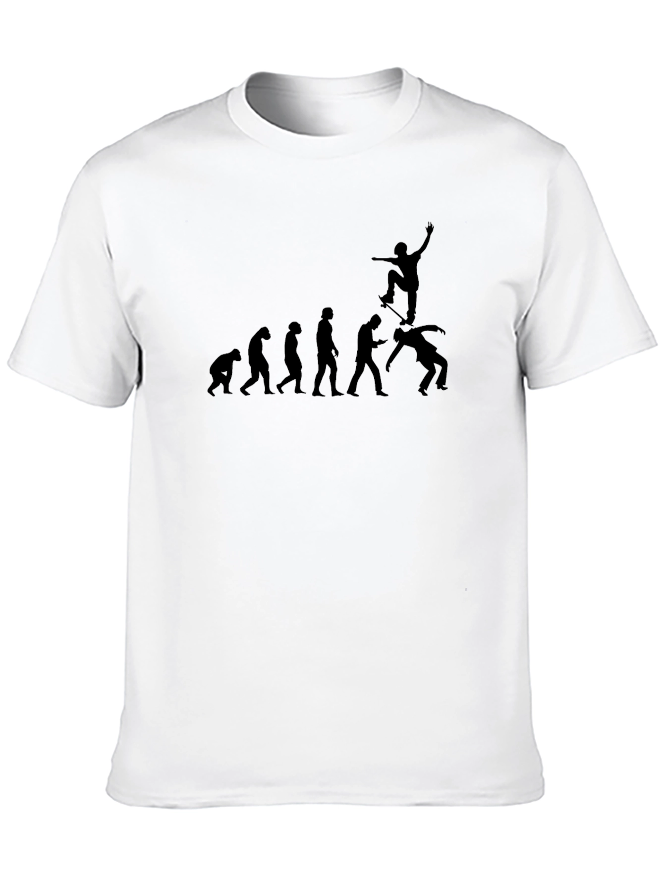 Black Skate Evolution Graphic Tee - Black Cotton T-Shirt view 10