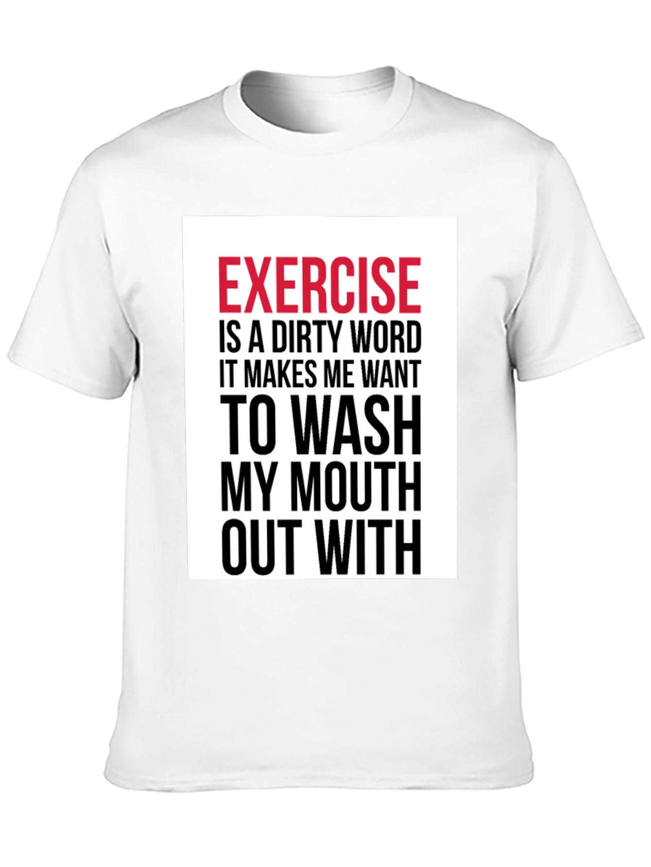 Black Funny Exercise T-Shirt - Dirty Word Graphic Tee view 10