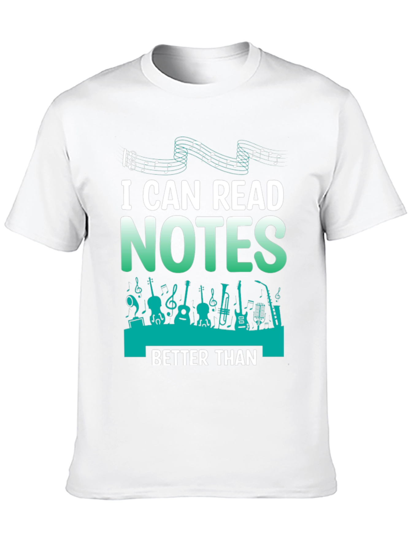 Black Musician T-Shirt: I Can Read Notes Better Than view 10