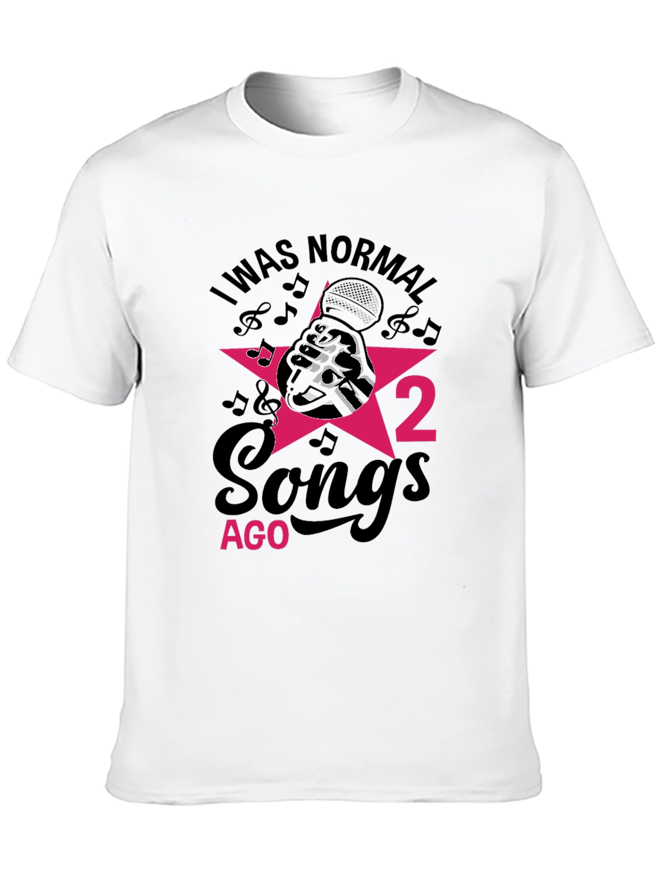Black I Was Normal 2 Songs Ago Men's T-Shirt view 10