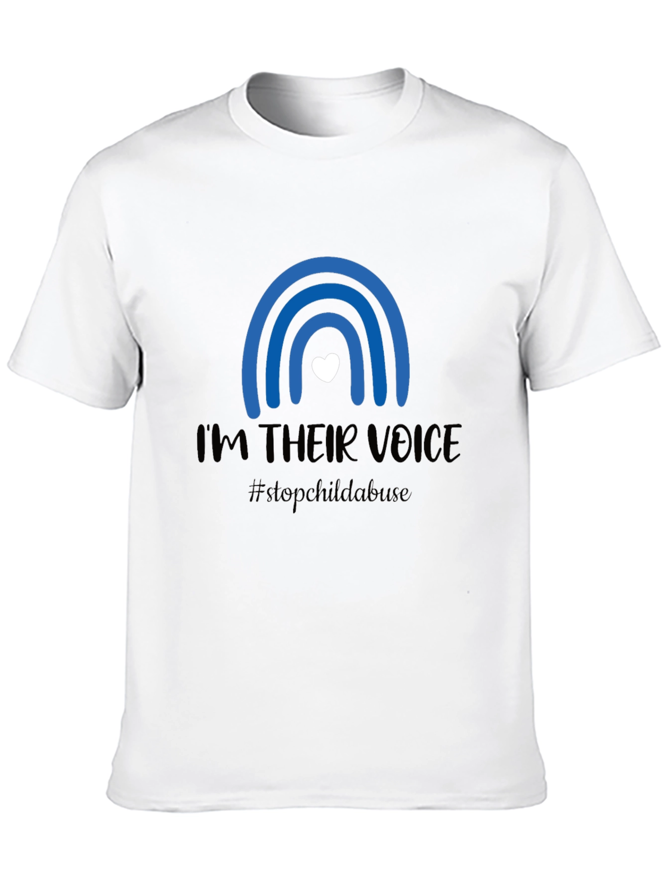 Black I'm Their Voice Stop Child Abuse T-Shirt view 10