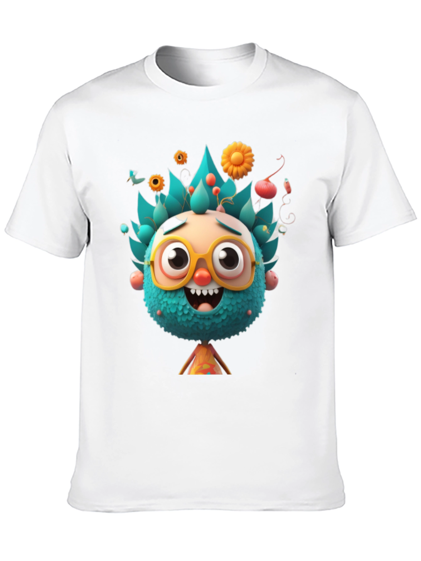 Black Fun Cartoon Character Graphic T-Shirt view 10