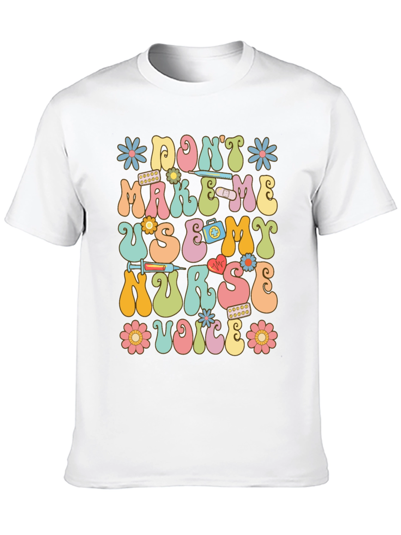 Black Don't Make Me Use My Nurse Voice Graphic T-Shirt view 10