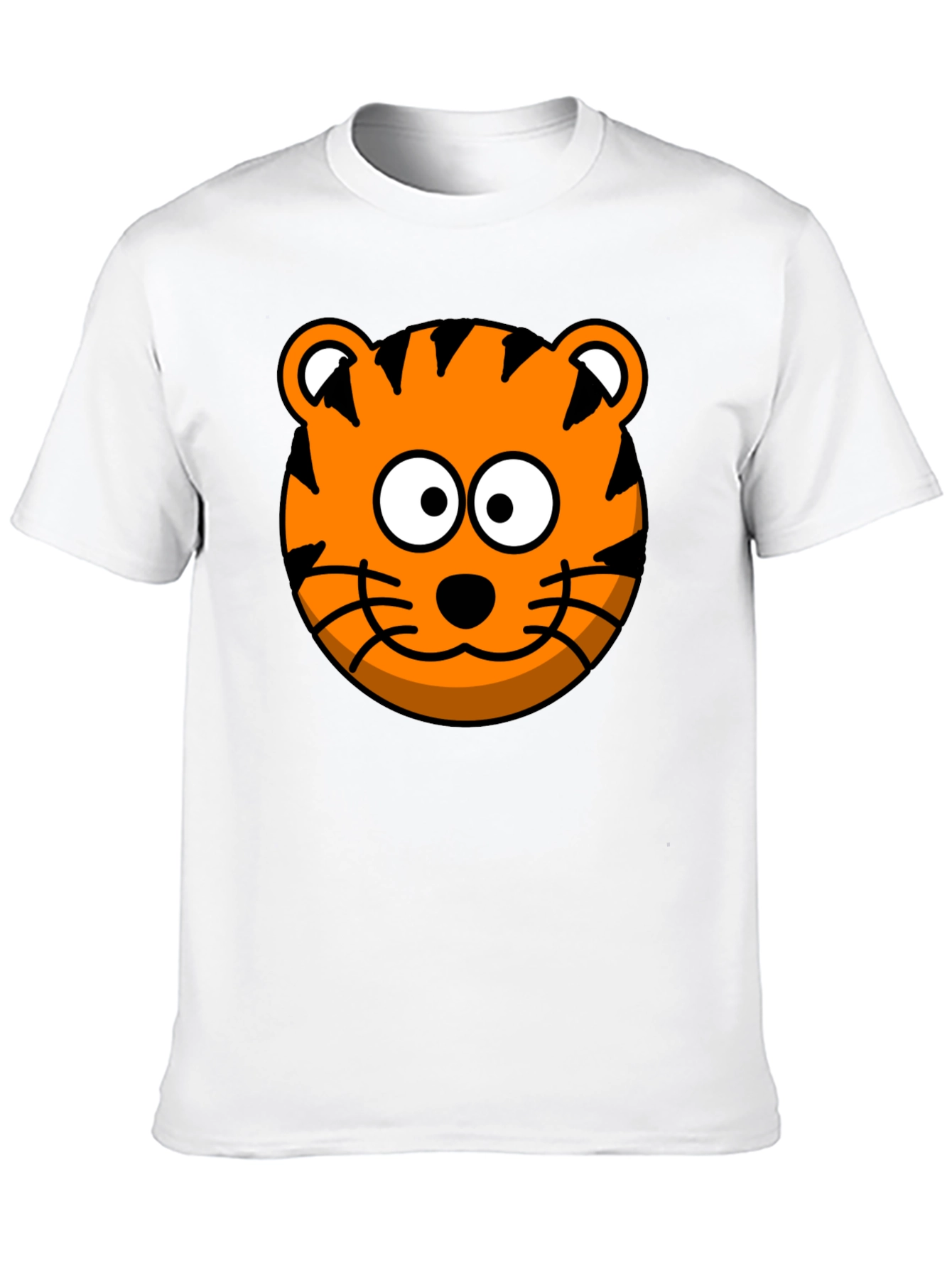 Black Tiger Cartoon Graphic Black T-Shirt view 10