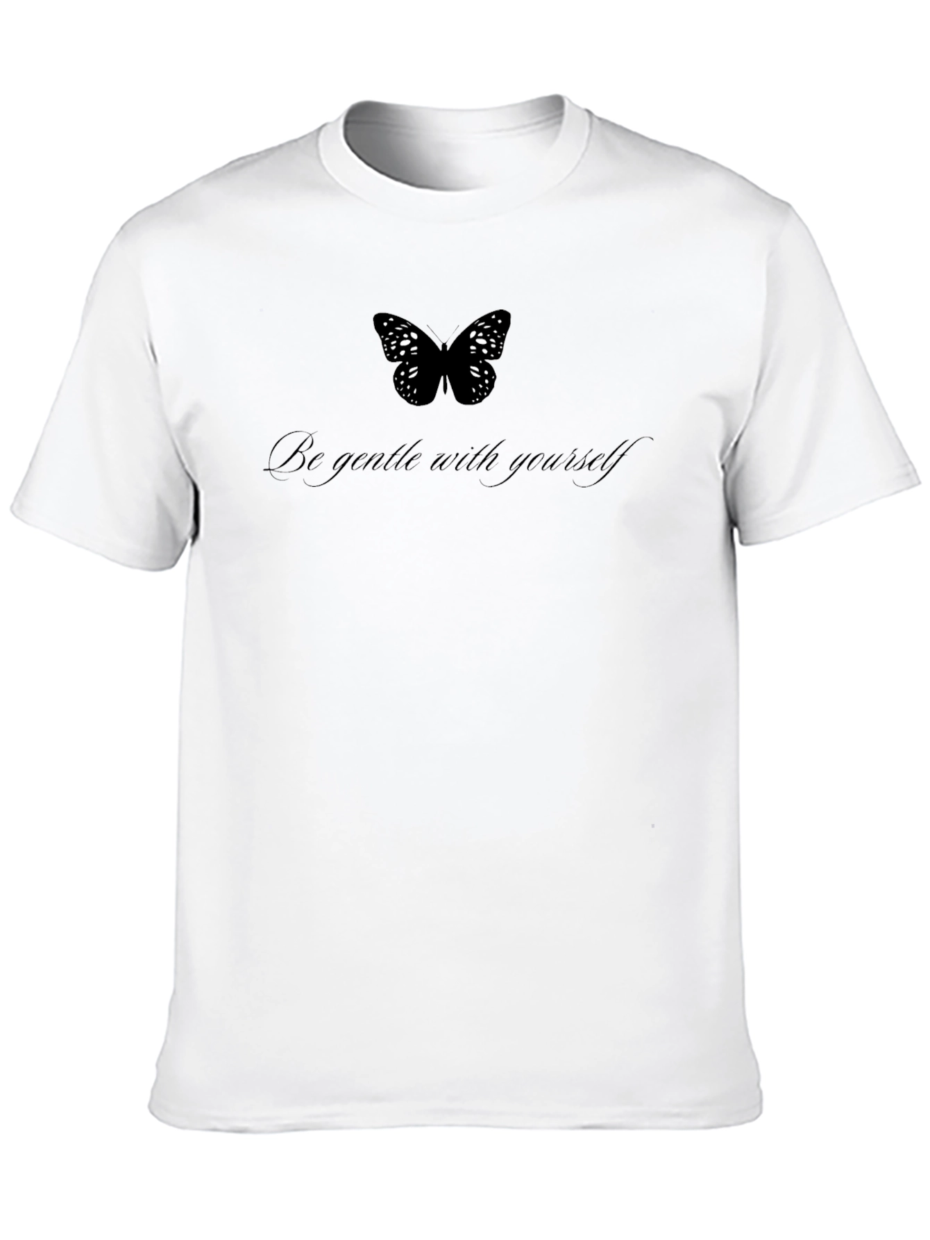 Black Gentle Butterfly Graphic T-Shirt view 10
