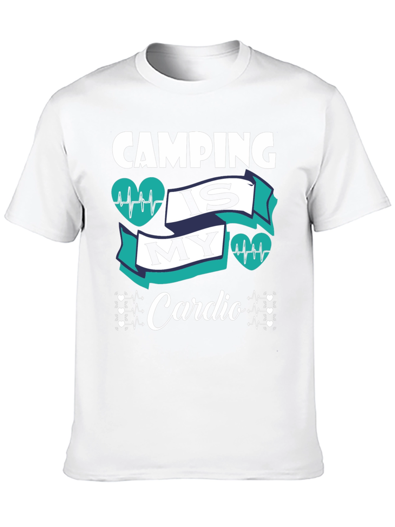 Black Camping Is My Cardio Graphic Tee - Unisex Black T-Shirt view 10