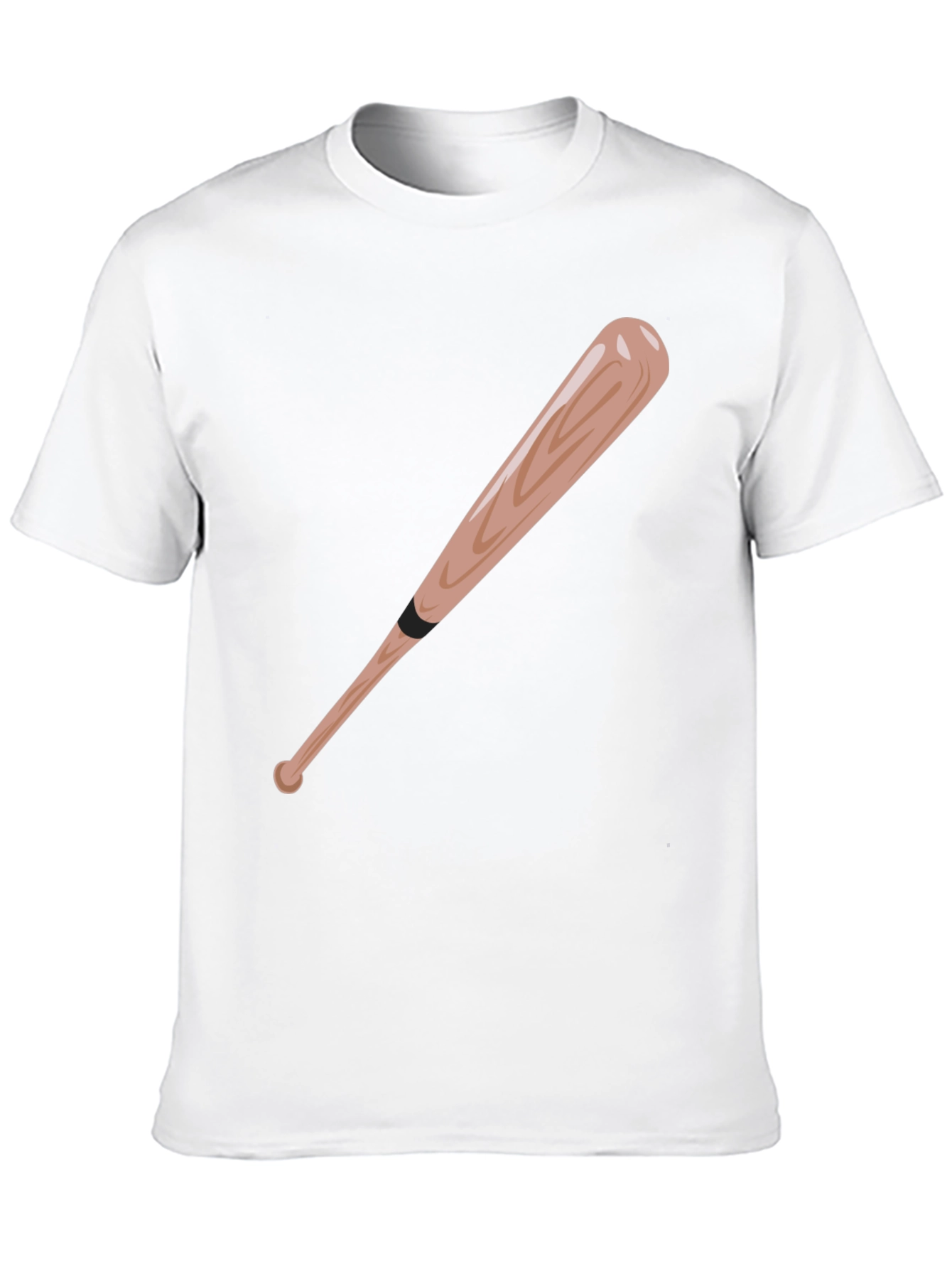 Black Baseball Bat Graphic Tee - Black Cotton T-Shirt view 10