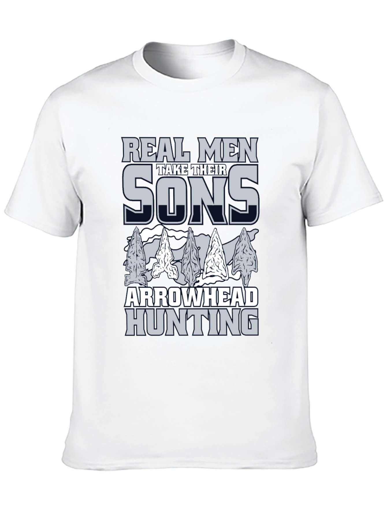 Black Real Men Arrowhead Hunting T-Shirt  view 10